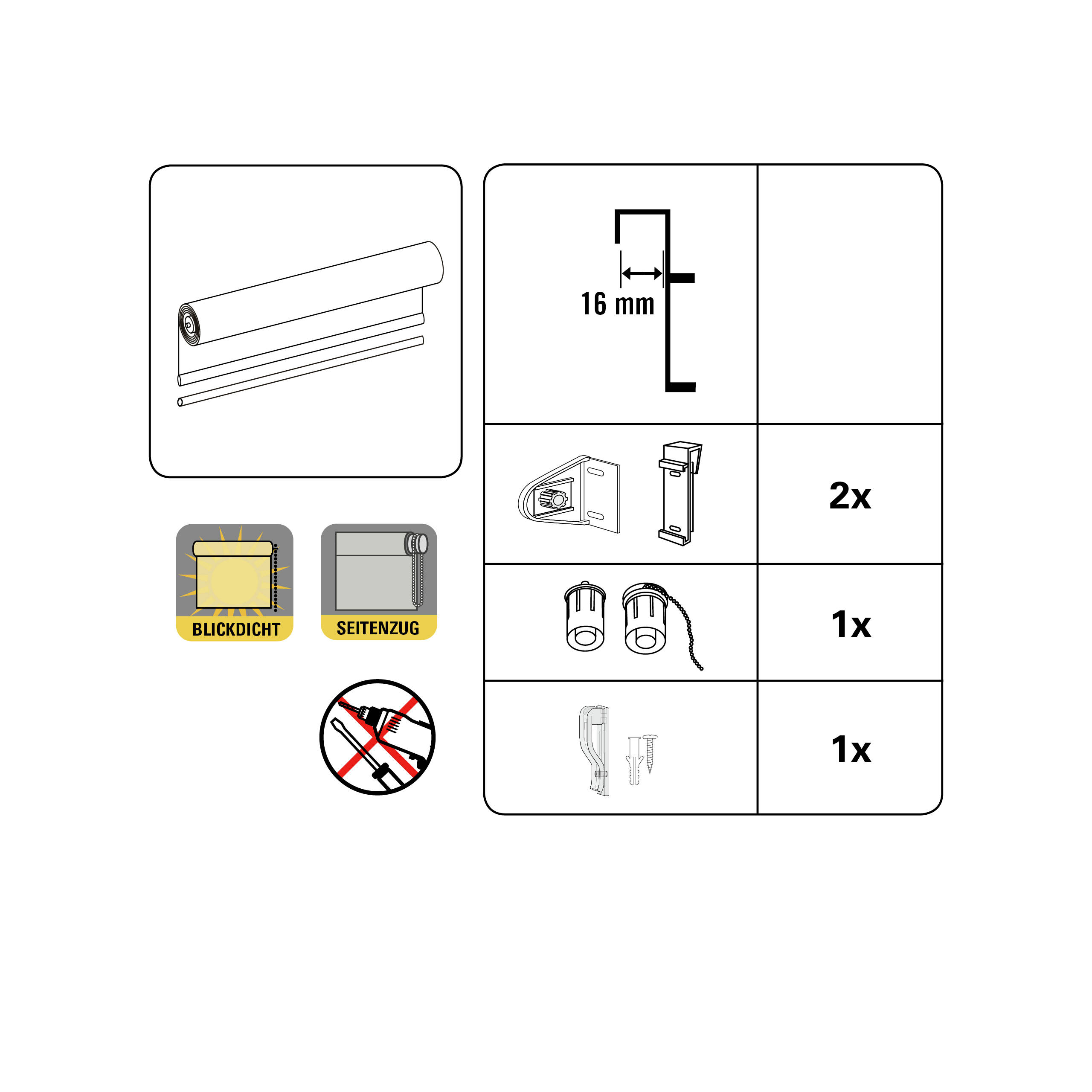 527424_06 GARDINIA MINI ROLLO TAGESLICHT  WEISS 75X150