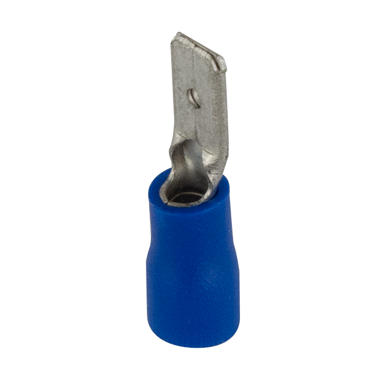 REV Flachstecker 4,8 x 0,8 mm, mit isoliertem Endstück, blau, 25 Stück