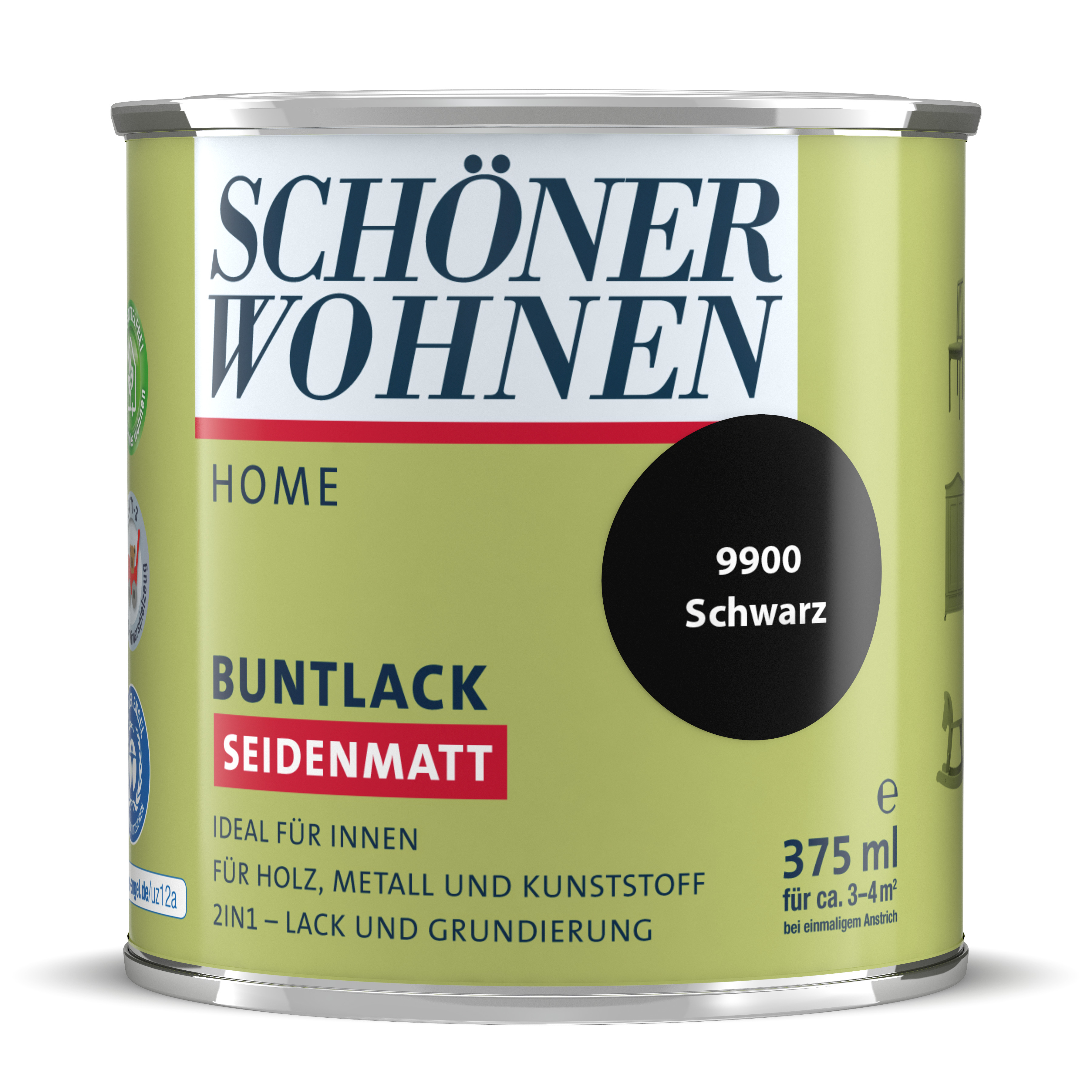 SW_2449-0375-9900 Schöner Wohnen Home Buntlack ,seidenmatt, schwarz