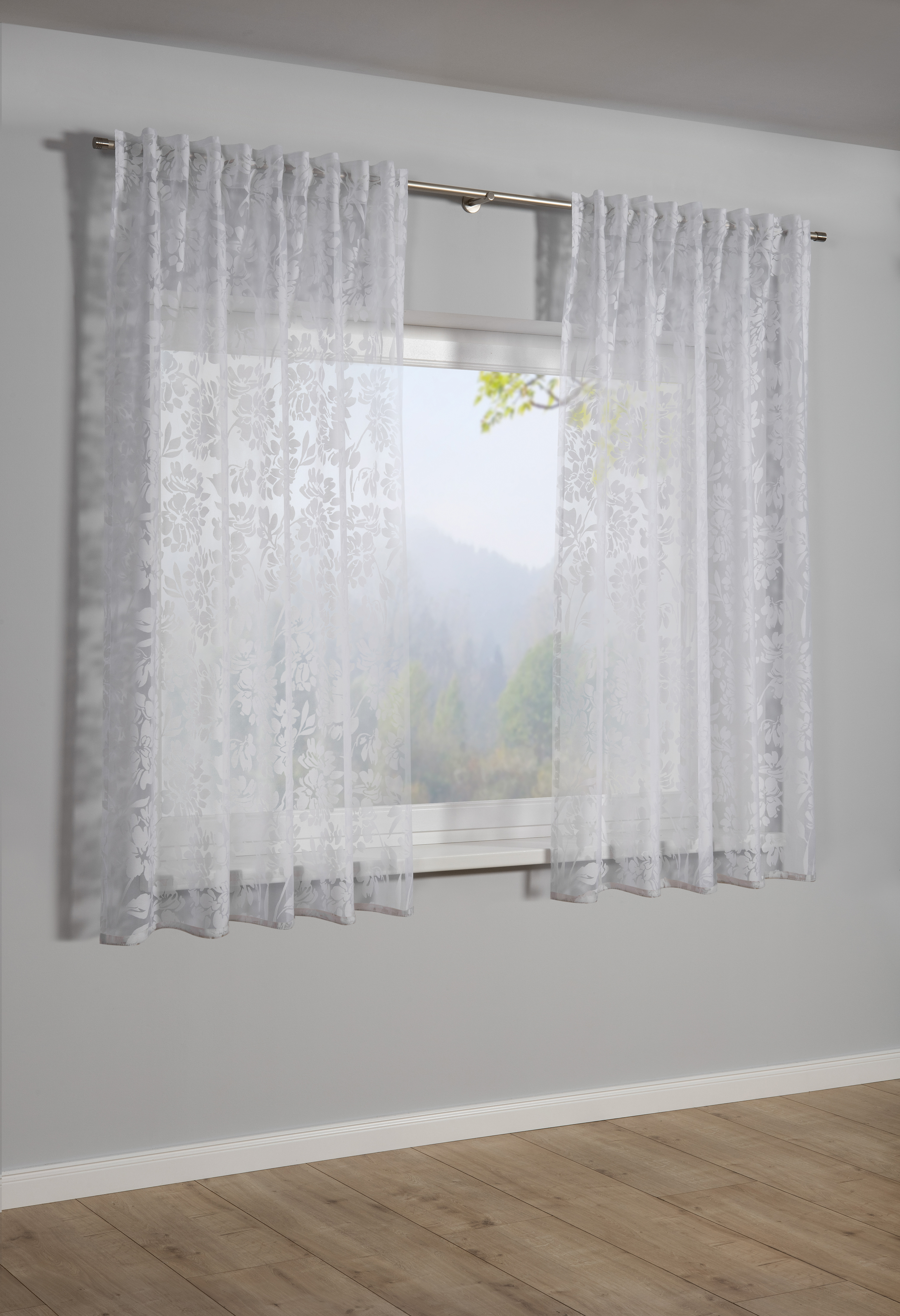 Sehlbach Schal mit Gardinenband weiß, 135 x 175 cm Sehlbach Schal mit Gardinenband weiß, 135 x 175 cm