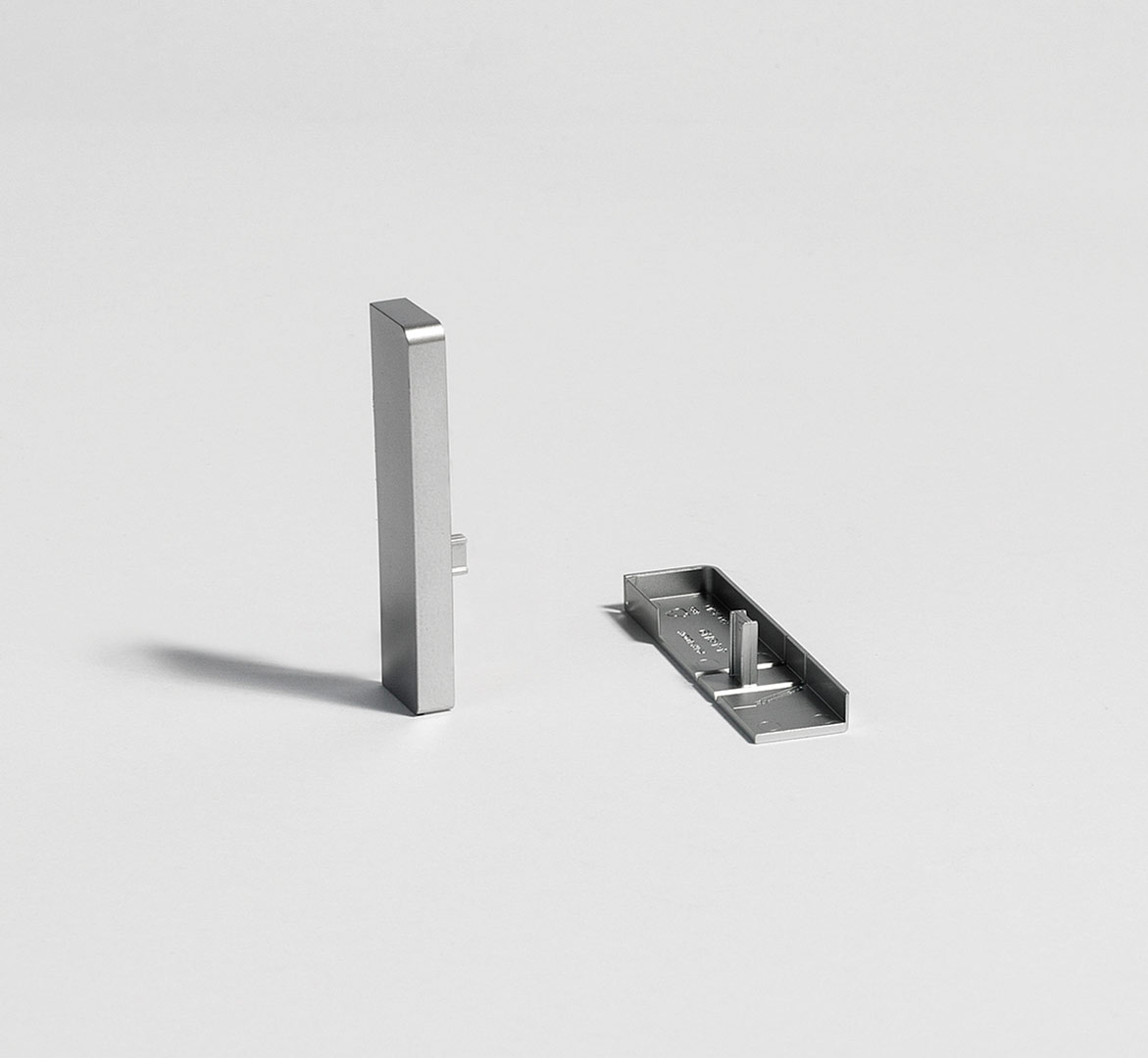 Parador Kappe variabel Abschlusskappen Typ 2 Sockelleiste 3/5/6/18, Alu Optik 