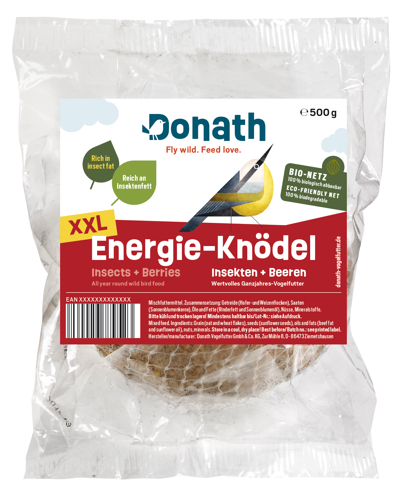 Donath Energie-Knödel XXL -Insekten&Beeren- Im Bio-Netz Donath Energie-Knödel XXL -Insekten&Beeren- Im Bio-Netz