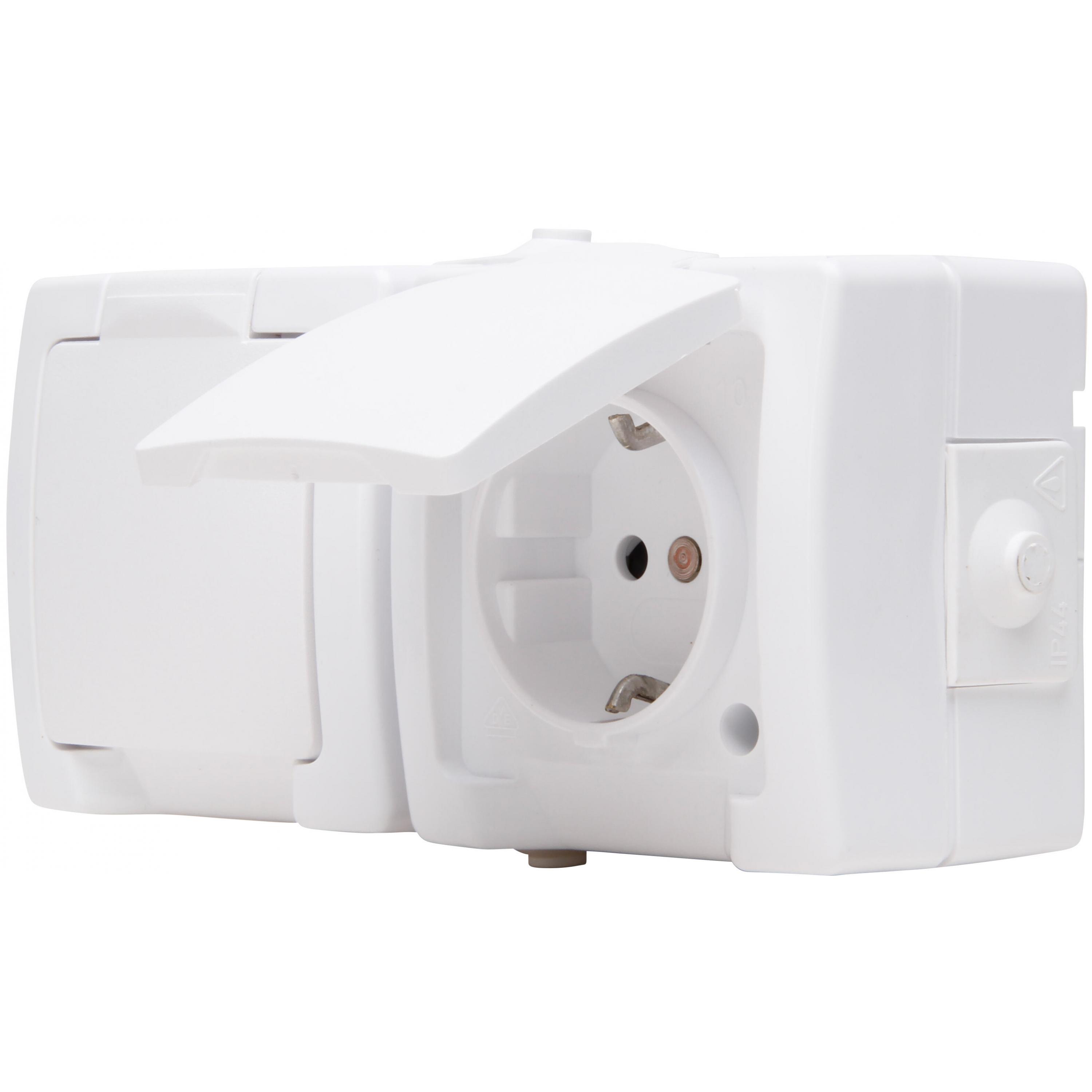 Kopp NAUTIC Schutzkontakt-Steckdose 2-fach, weiß Kopp NAUTIC Schutzkontakt-Steckdose 2-fach, weiß