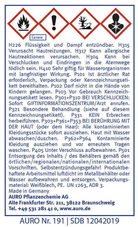 208650-208651-GHS-191_12-04-2019 Auro Orangenöl Verdünnung Nr. 191, 1L