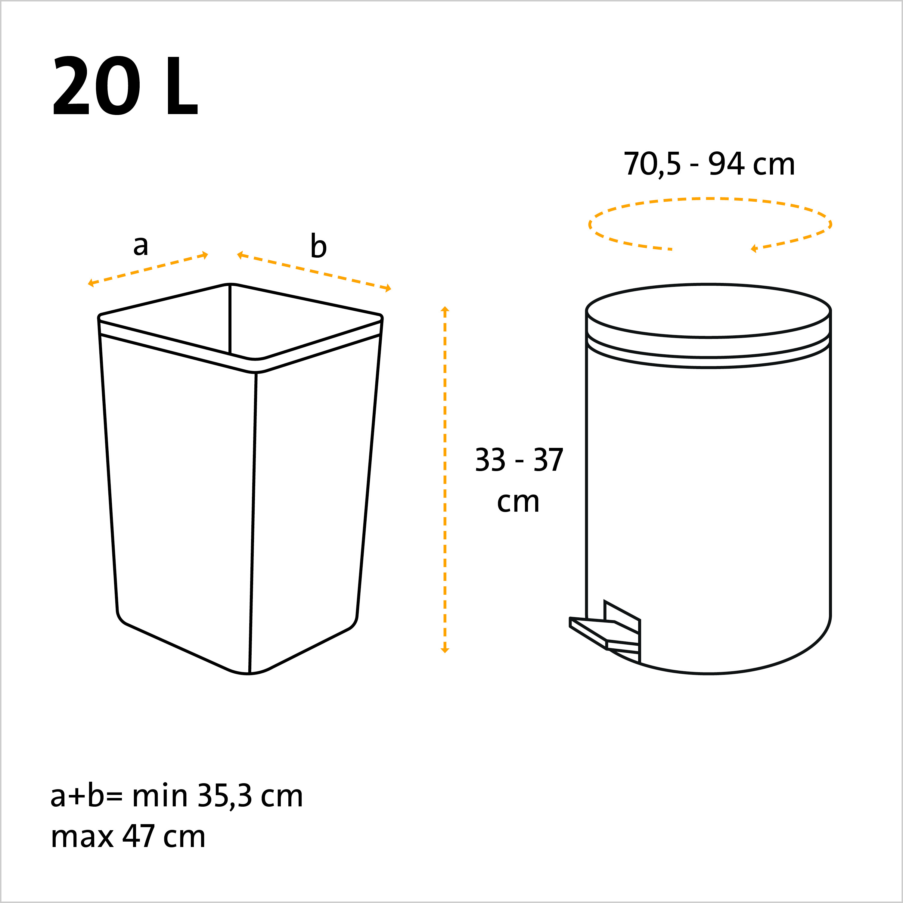 Swirl® Fixierband-Müllbeutel, 20 l Swirl® Fixierband-Müllbeutel, 20 l