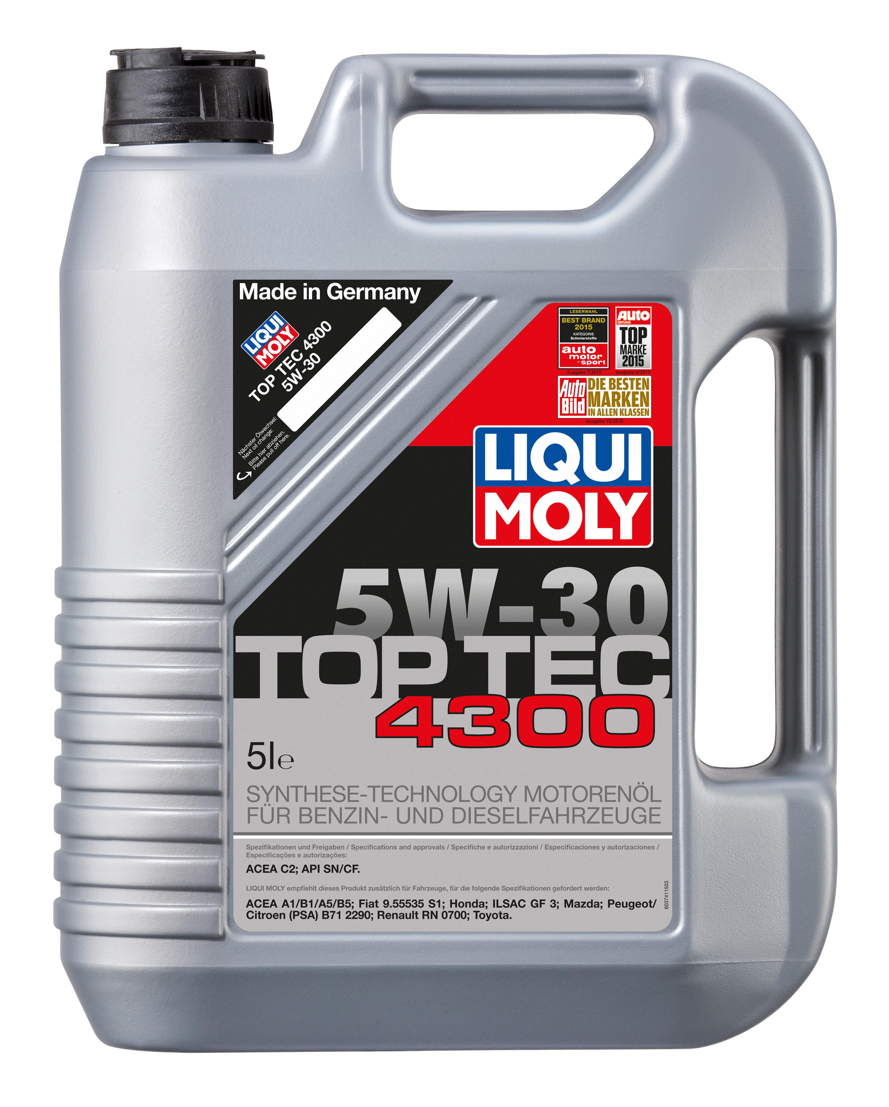 314481 LIQUI MOLY TOP TEC 4300 5W-30 5L