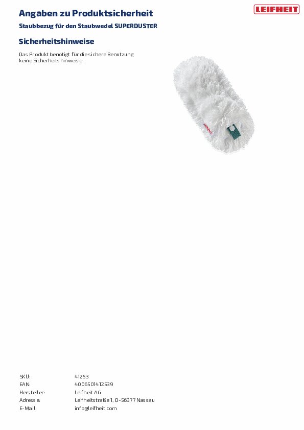 Leifheit Staubbezug SUPERDUSTER Leifheit Staubbezug SUPERDUSTER
