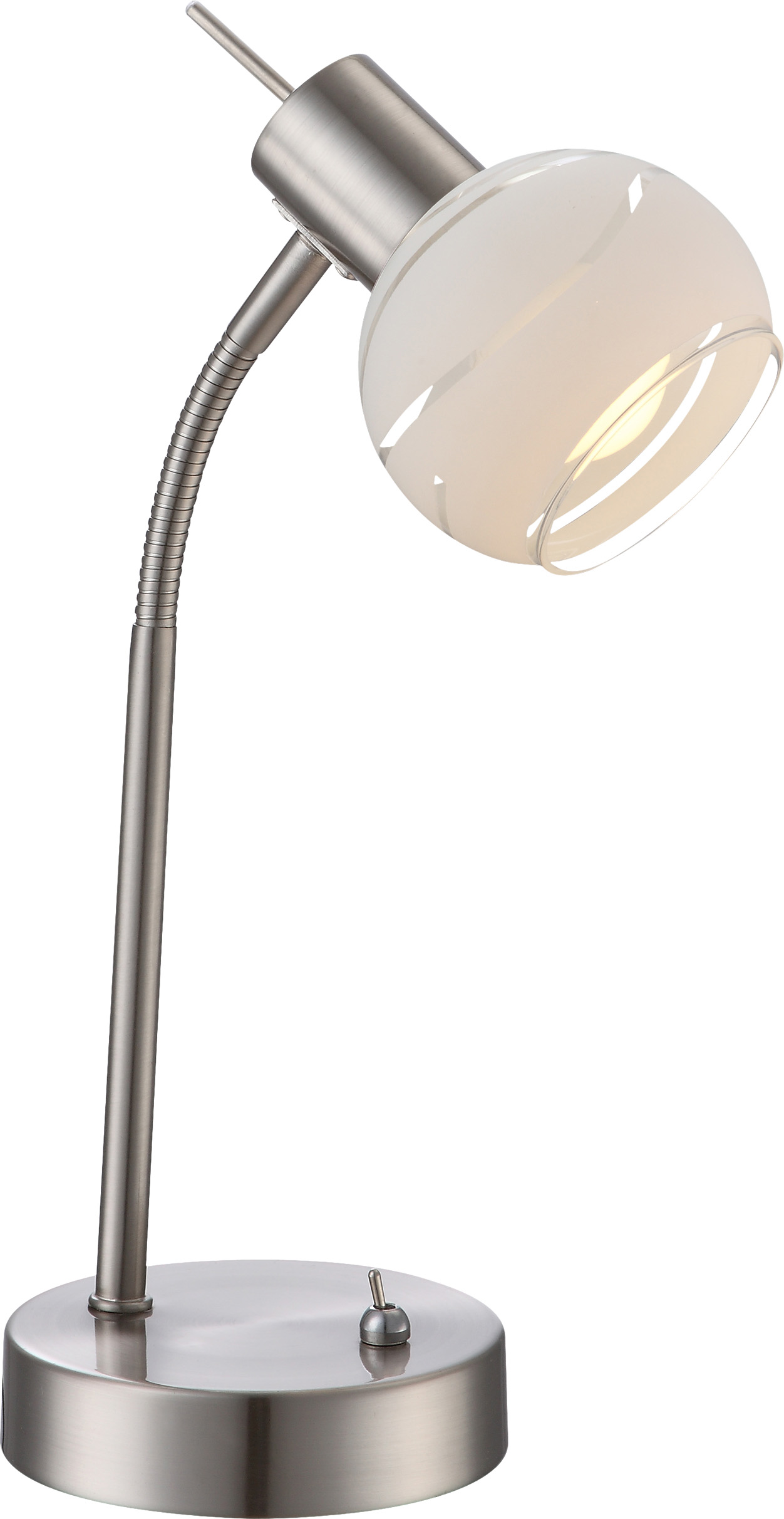 GLOBO TISCHLEUCHTE 4W 400LM MIT SCHALTER NICKEL-MATT