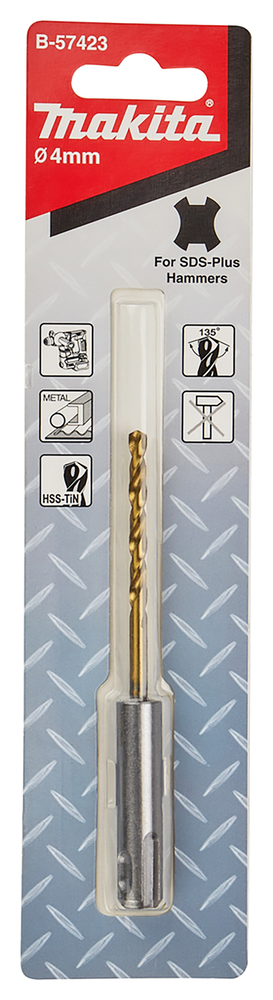 Makita SDS-PLUS Metallbohrer 4 mm HSS-TiN Makita SDS-PLUS Metallbohrer 4 mm HSS-TiN