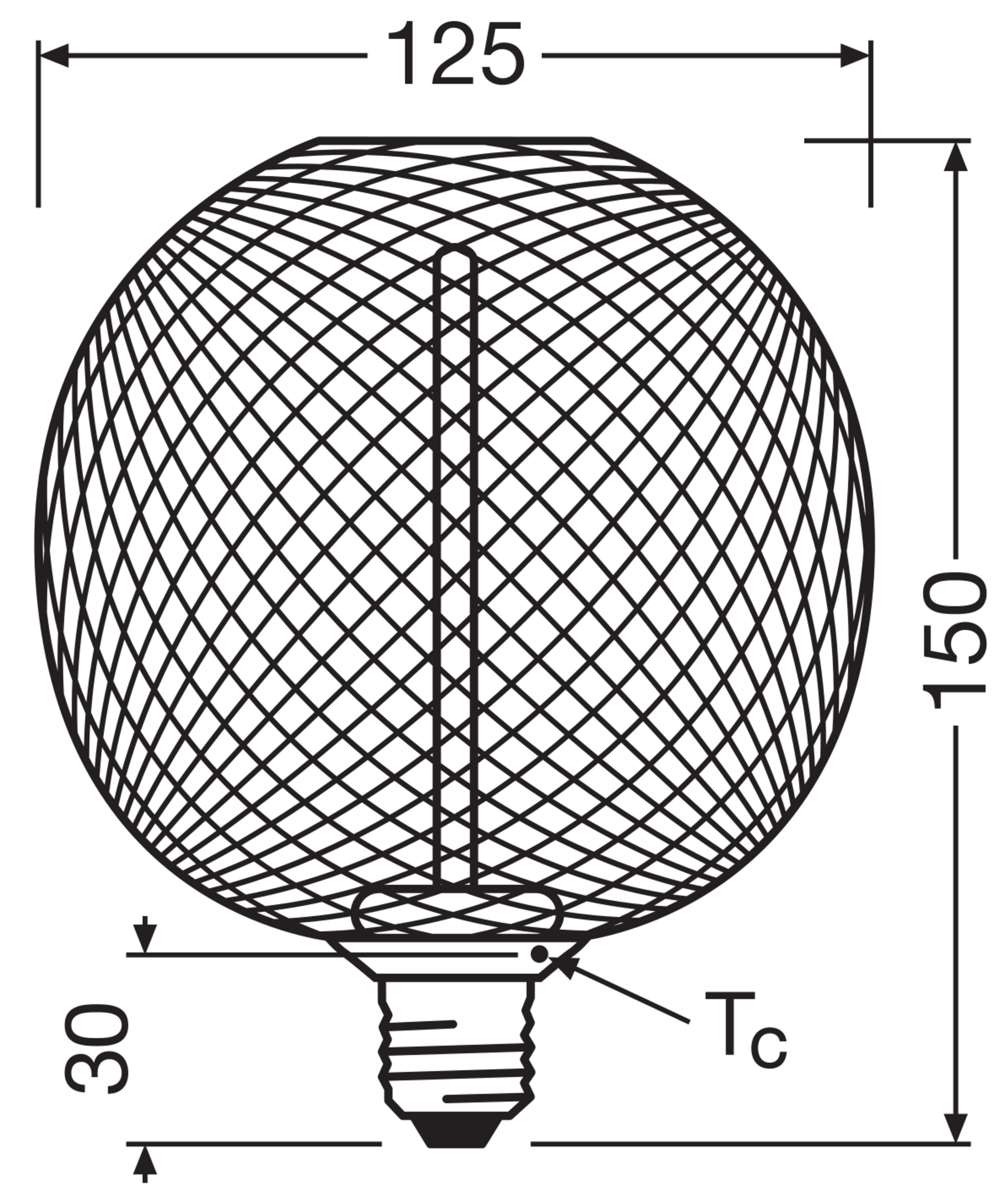 Osram LED Leuchte Globe, gold, warmweiß, E27