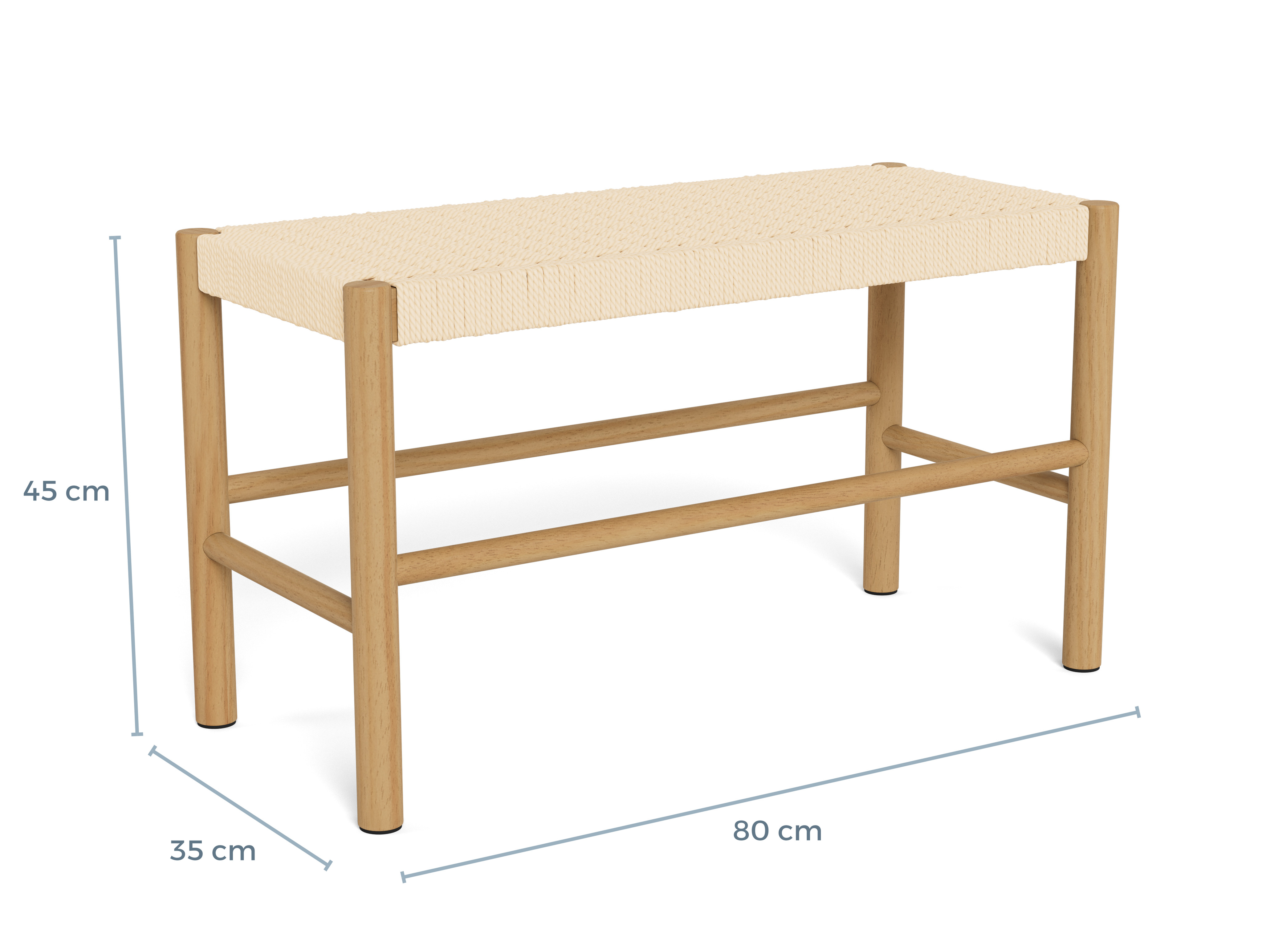 Actona Alvin Bank, off white, 80x35x45 cm