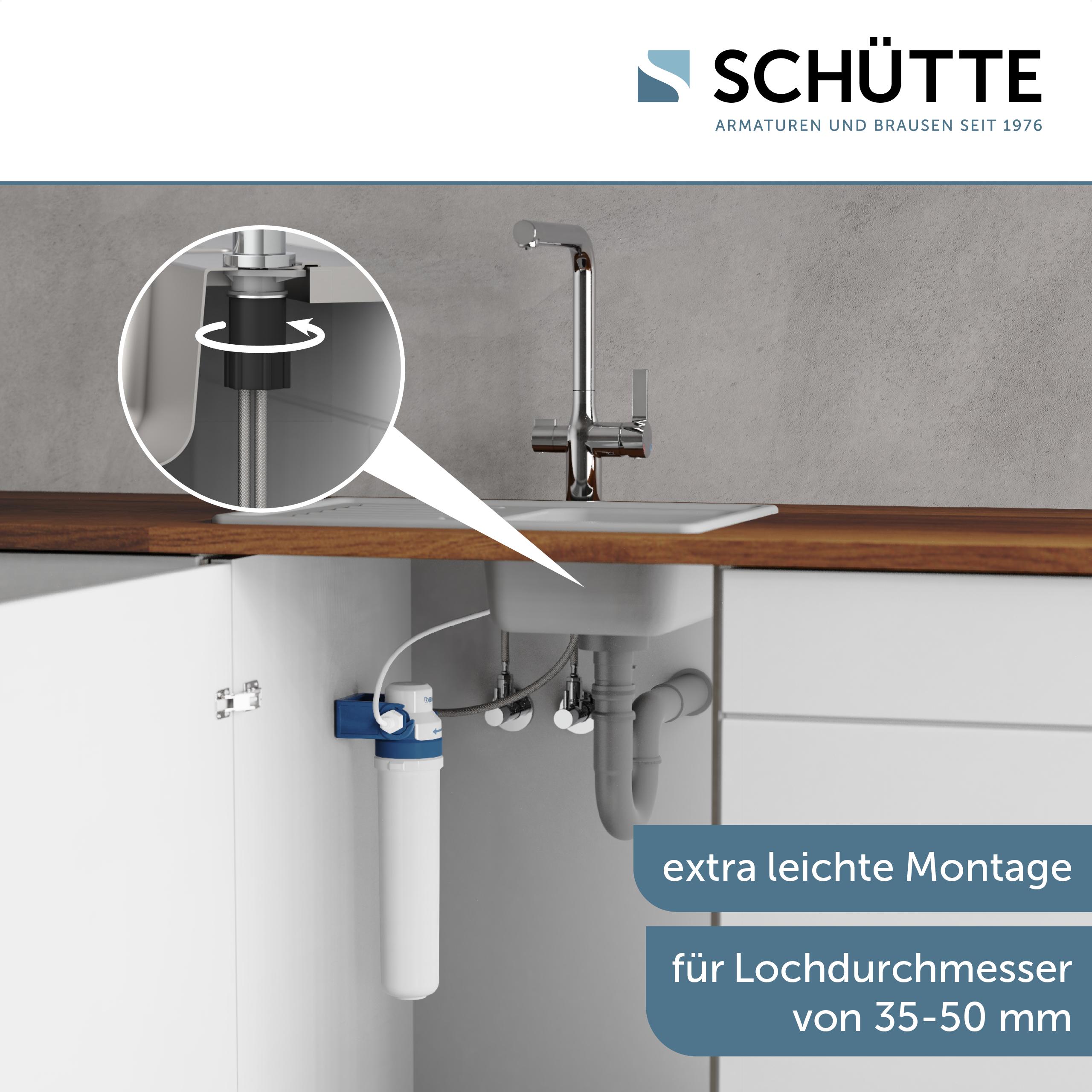 Schütte Trinkwasser-Spültischarmatur AQUASTAR PRO, Chrom, mit Filtersystem