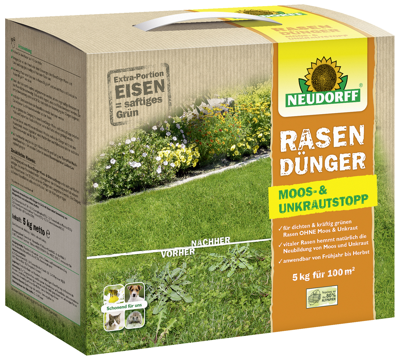 Neudorff RasenDünger Moos- & UnkrautStopp, 5 Kg Neudorff RasenDünger Moos- & UnkrautStopp, 5 Kg