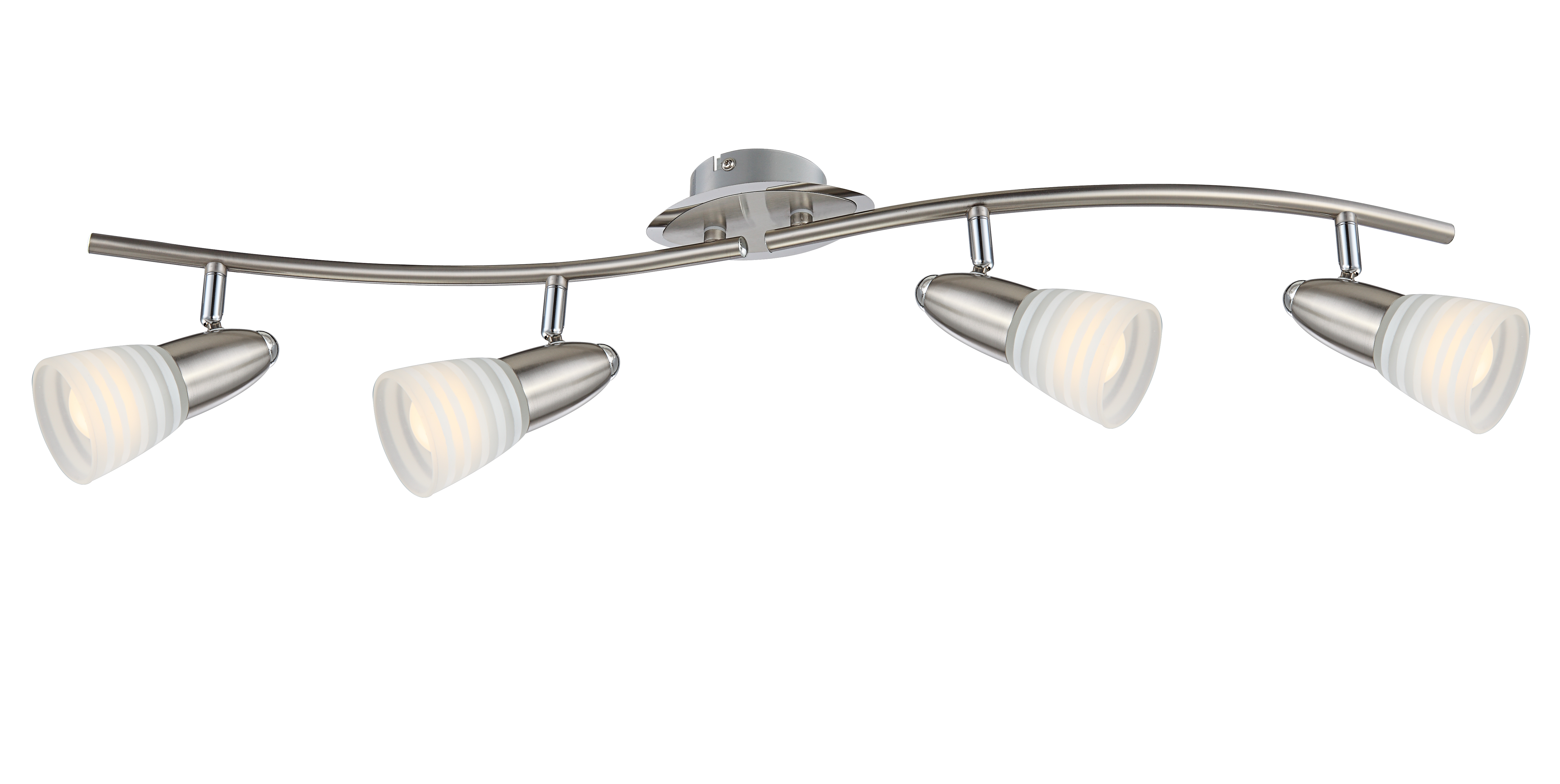 628220_a GLOBO SPOT 4X4W 400LM CHROM GLAS SATINIERT