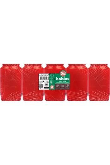 Bolsius Kompolicht Nr. 3, 5er Pack, rot Bolsius Kompolicht Nr. 3, 5er Pack, rot