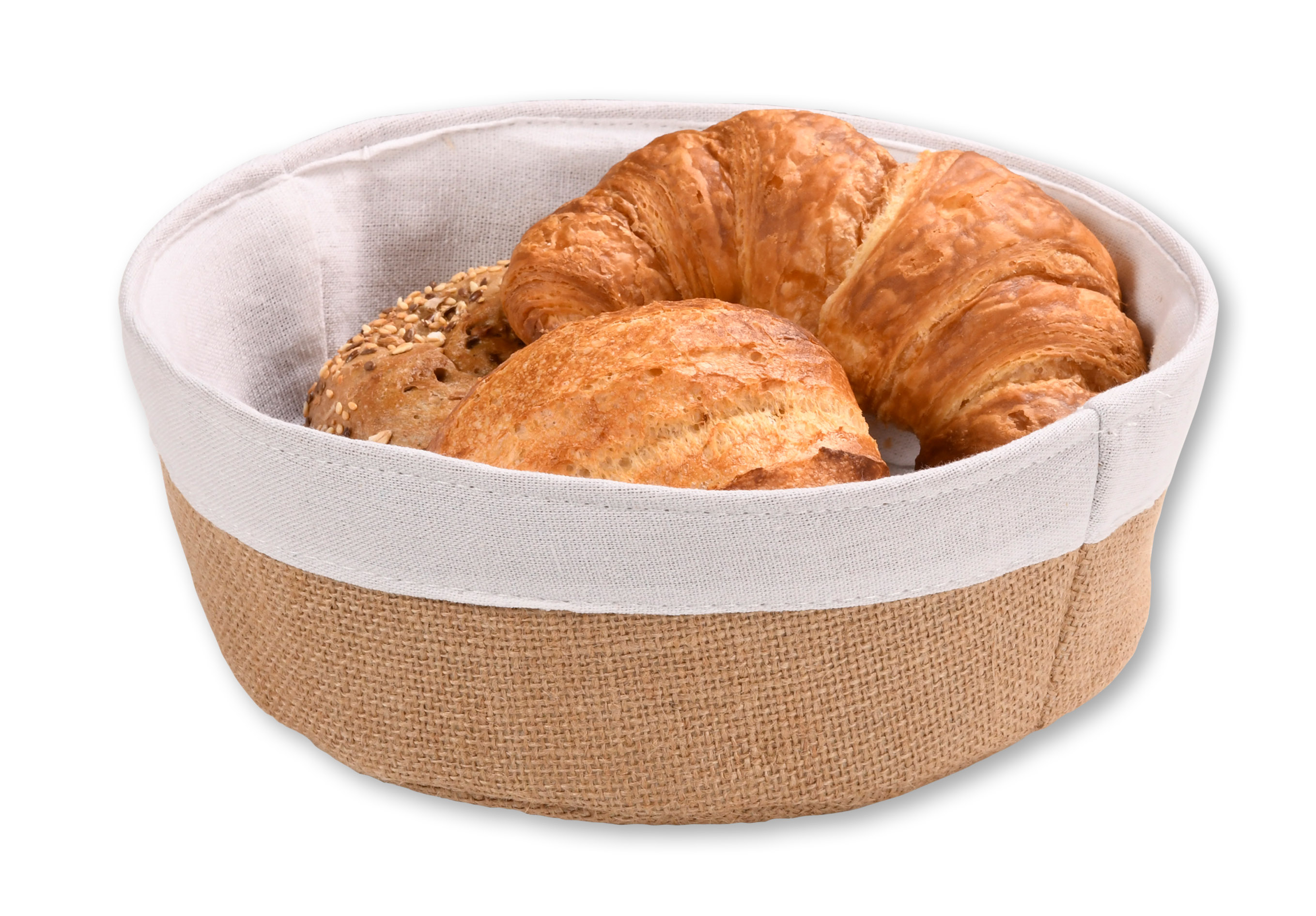Kesper Brotkorb, Baumwolle, Jute, Ø 25 cm / Höhe: 9 cm Kesper Brotkorb, Baumwolle, Jute, Ø 25 cm / Höhe: 9 cm