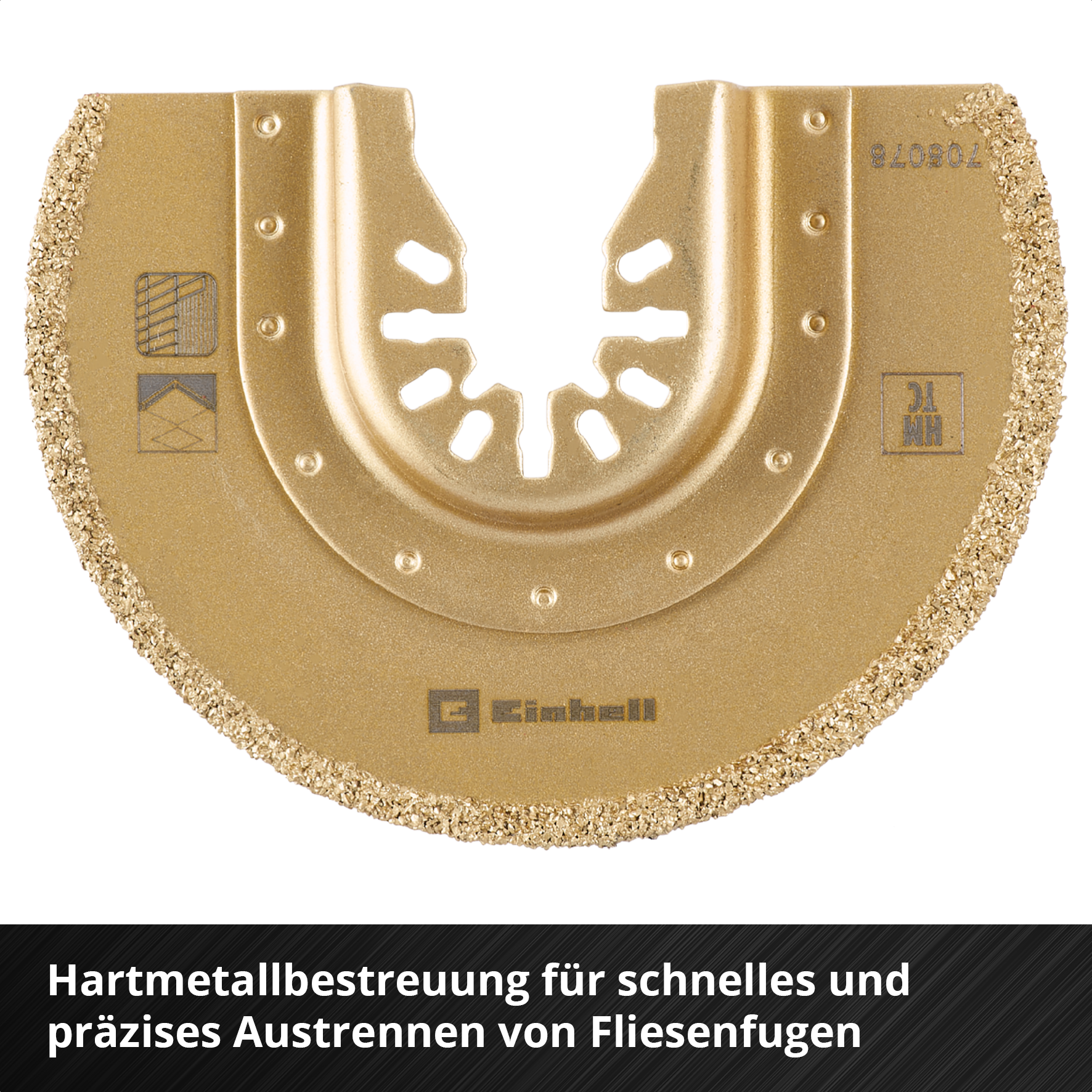 Einhell HM-Sägeblatt mit Universalaufnahme, halbrund, Ø 87 x 0,8 mm