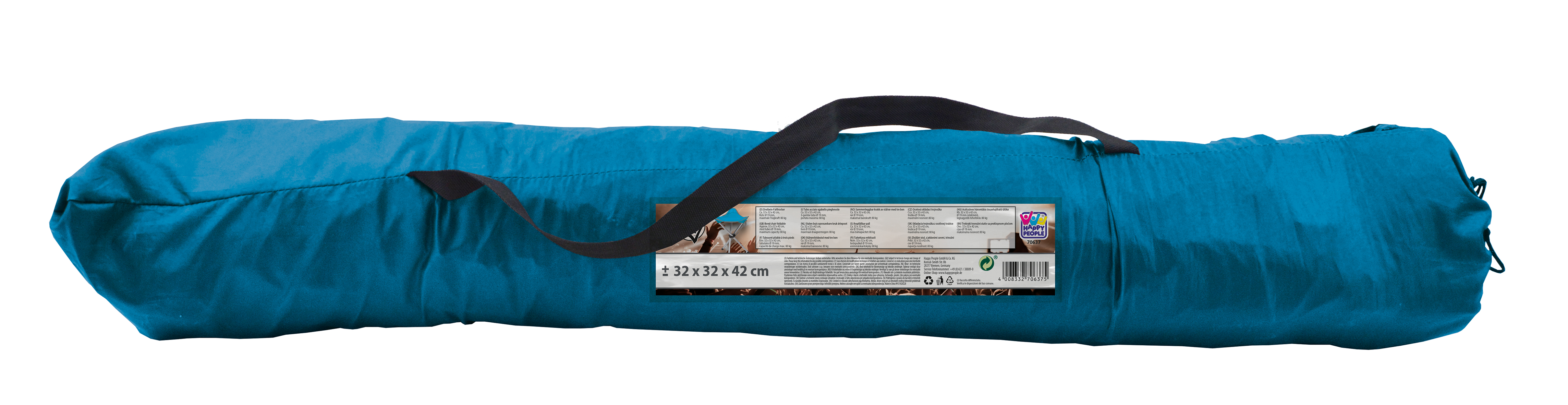 Happy Festival Dreibein-Falthocker, blau Happy Festival Dreibein-Falthocker, blau