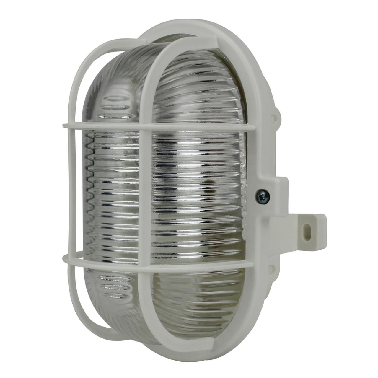  PVC-OVAL-LEUCHTE,  60 WATT, Wß
