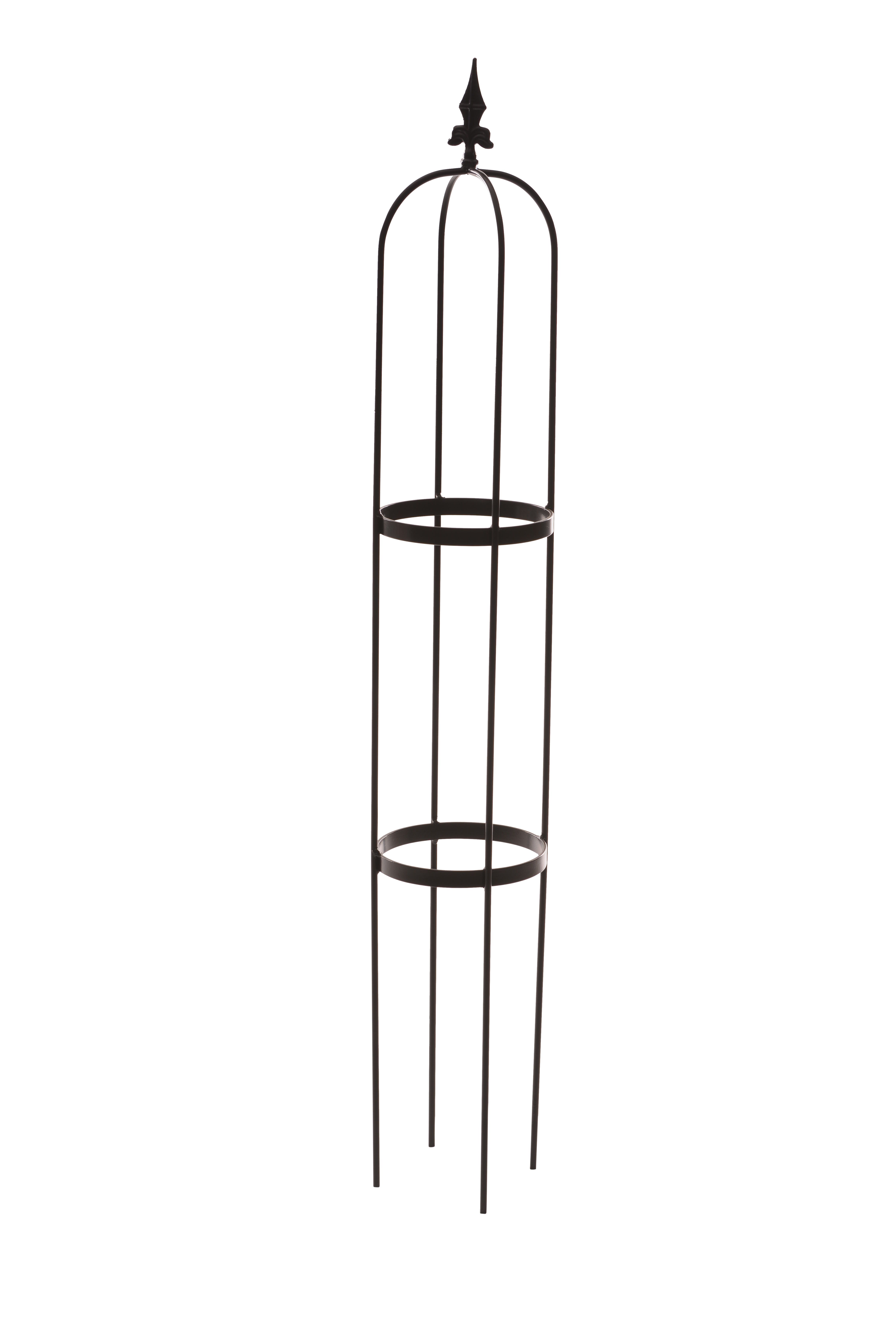 Pink Garten Rankhilfe Obelisk Oscar 125, schwarz, PE coatet