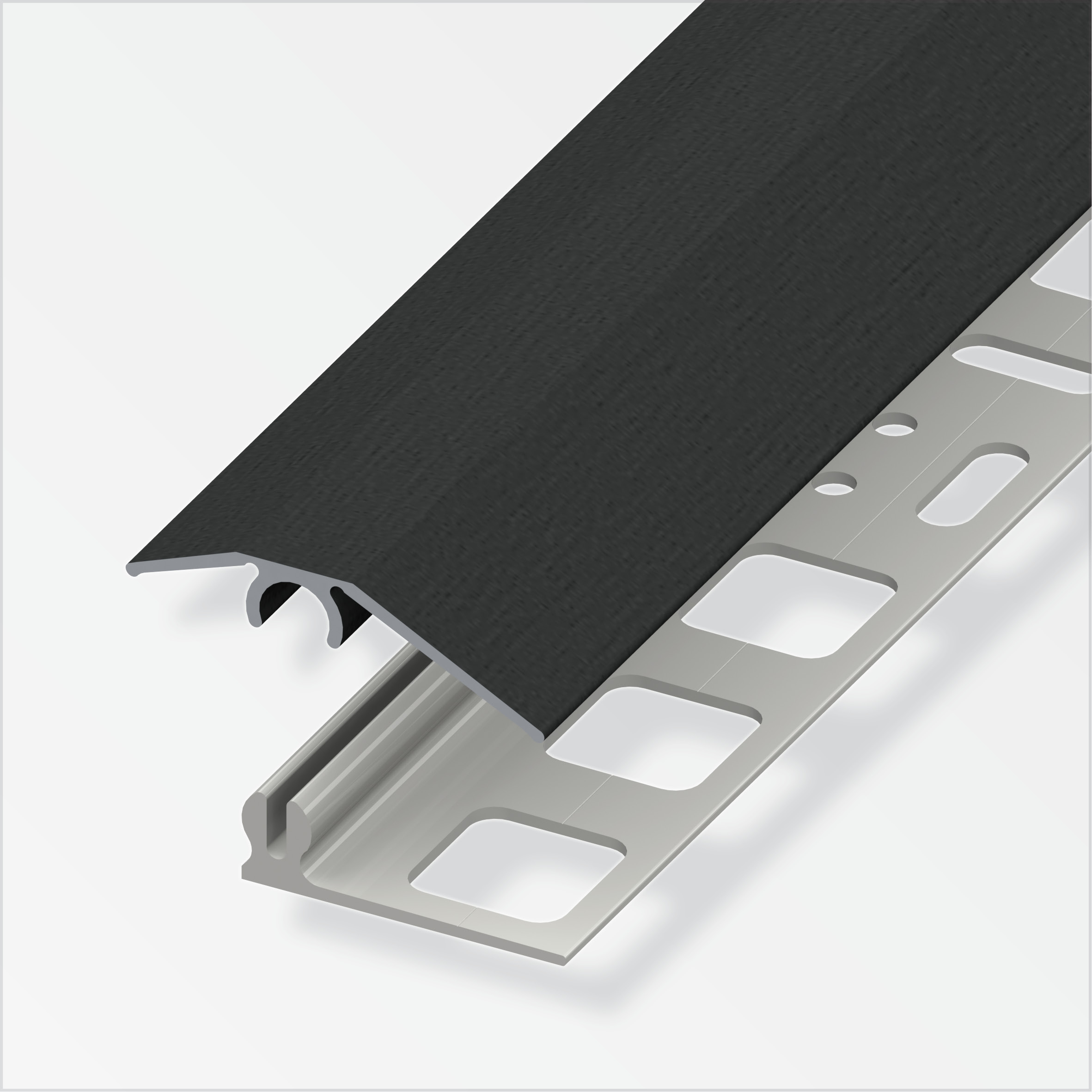 635657_Niveauausgleichs-Profil Alfer clipstech®-mini-Komplett-Set, 31 mm, schwarz