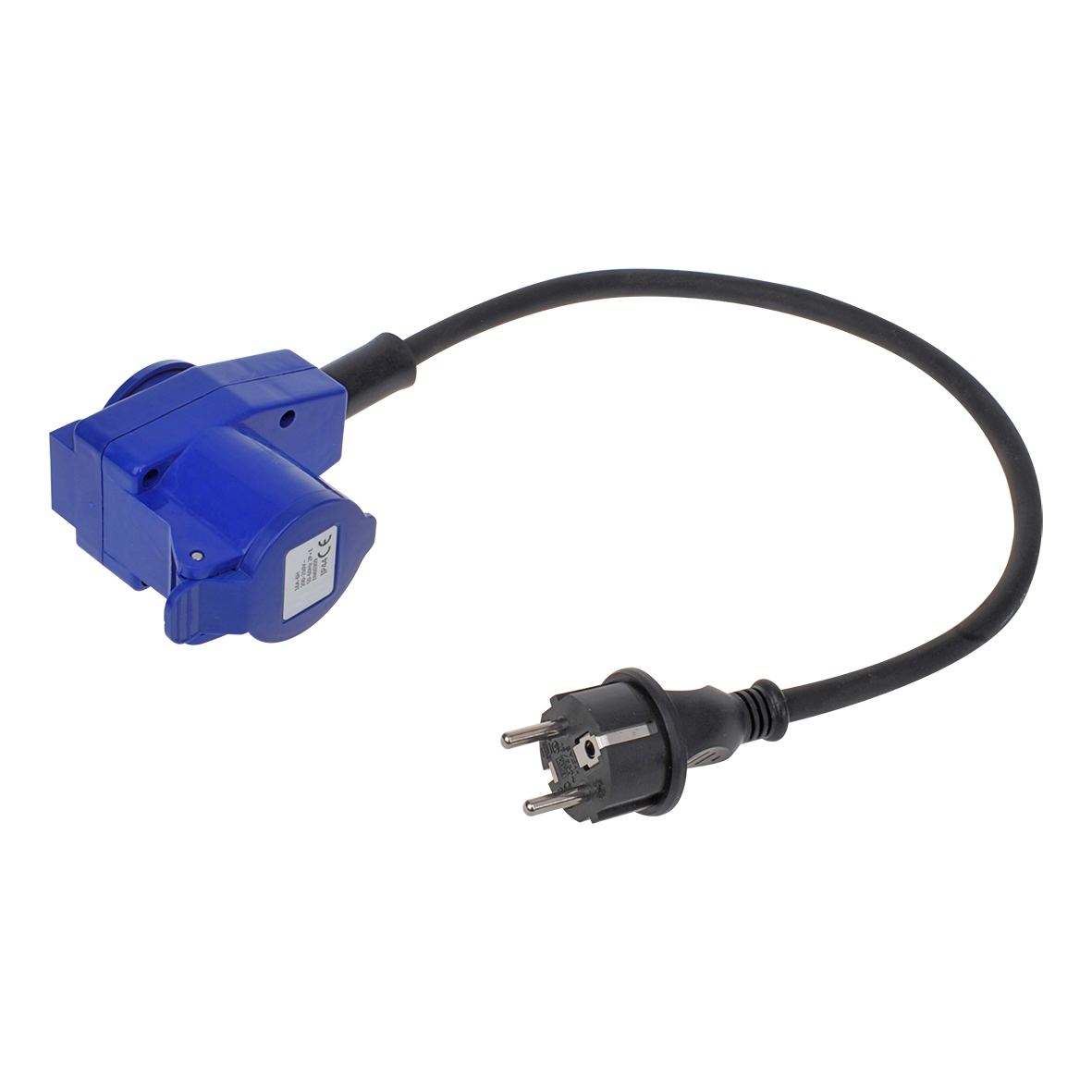 ProPlus Adapterkabel 40 cm von Schuko Stecker nach CEE-Winkelkupplung + Schuko Steckdose ProPlus Adapterkabel 40 cm von Schuko Stecker nach CEE-Winkelkupplung + Schuko Steckdose