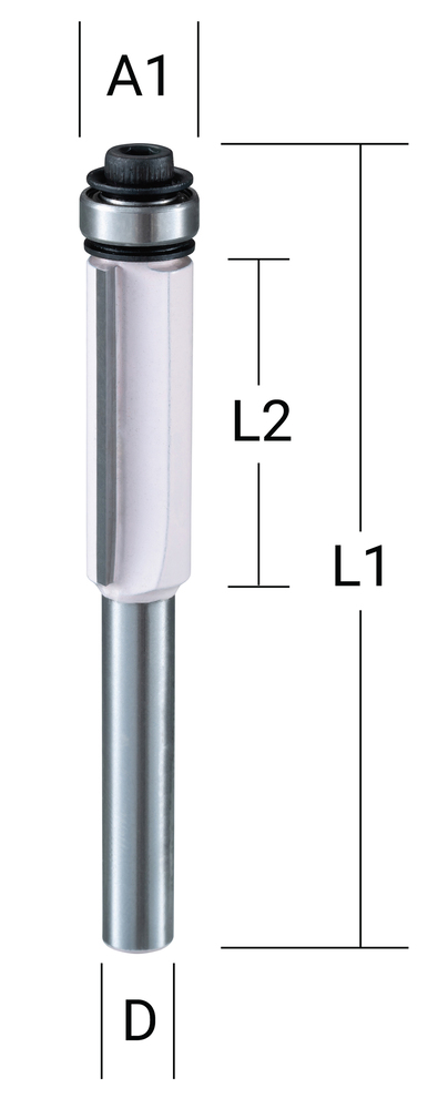 Makita Bündigfräser zweischneidig, 12,7 mm