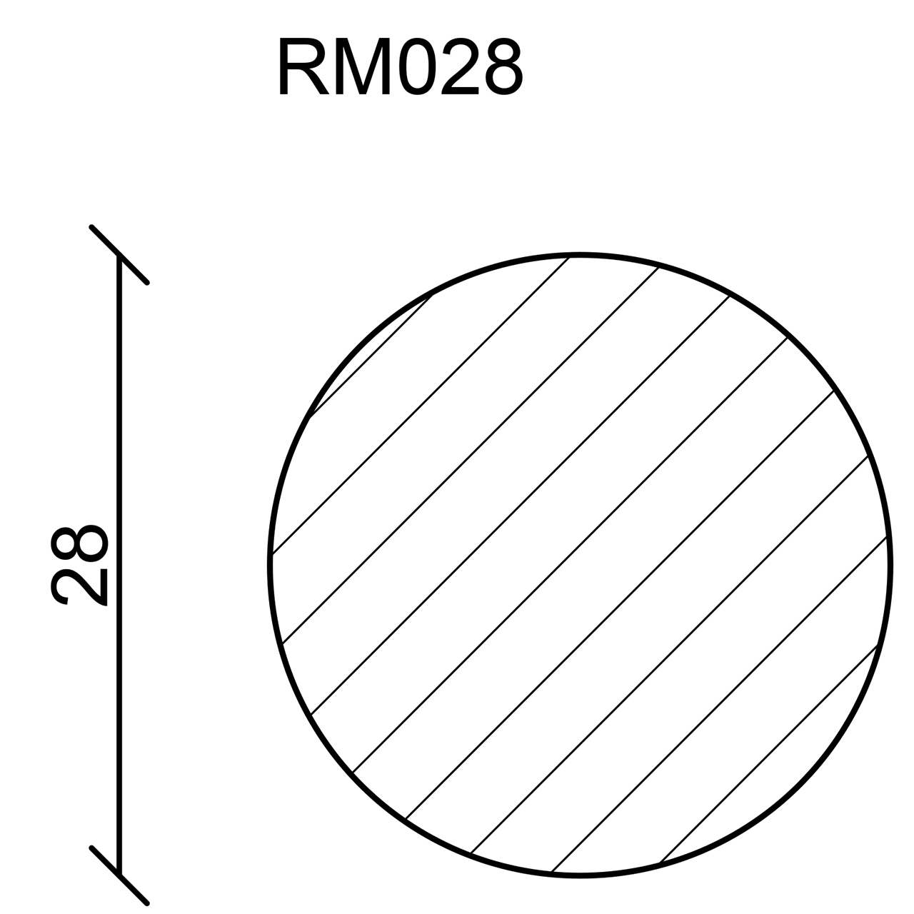 544264-Querschnitt Neuhofer Rundstab, 2,8 cm