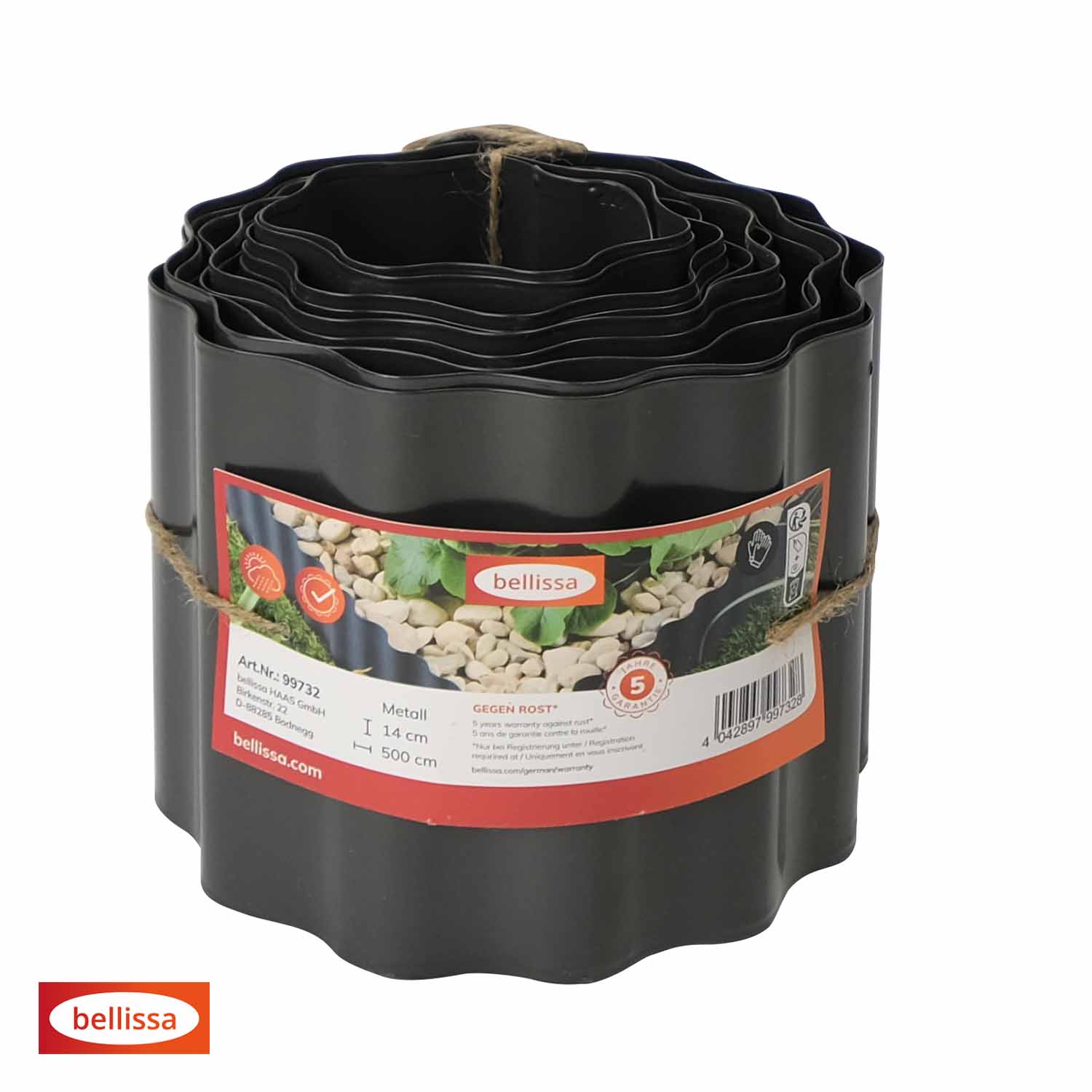 Bellissa Rasenkantenband Welle anthrazit 14 Bellissa Rasenkantenband Welle anthrazit 14