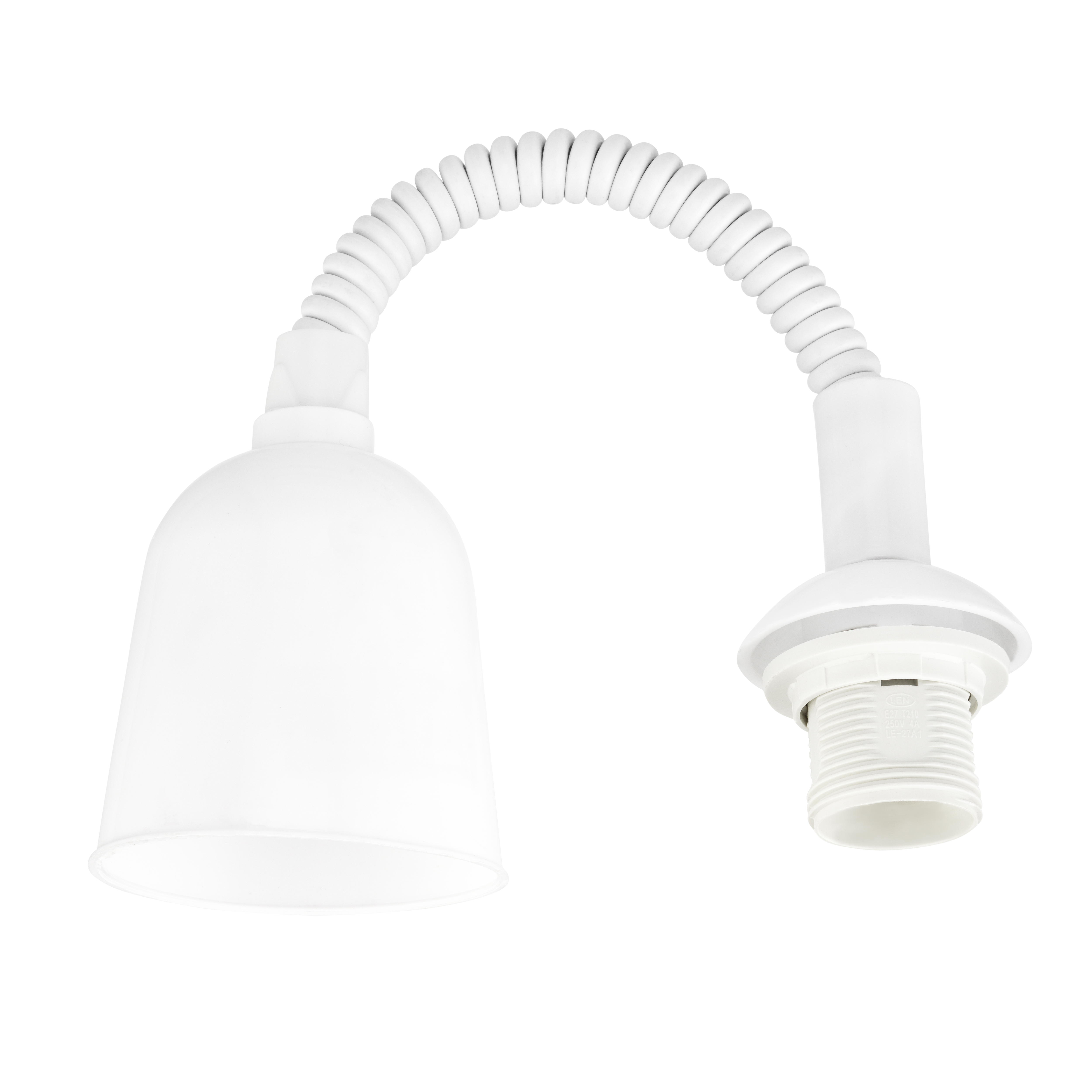 REV Leuchten-Zugpendel 50-130 cm, E27 Leuchten-Baldachin, weiß