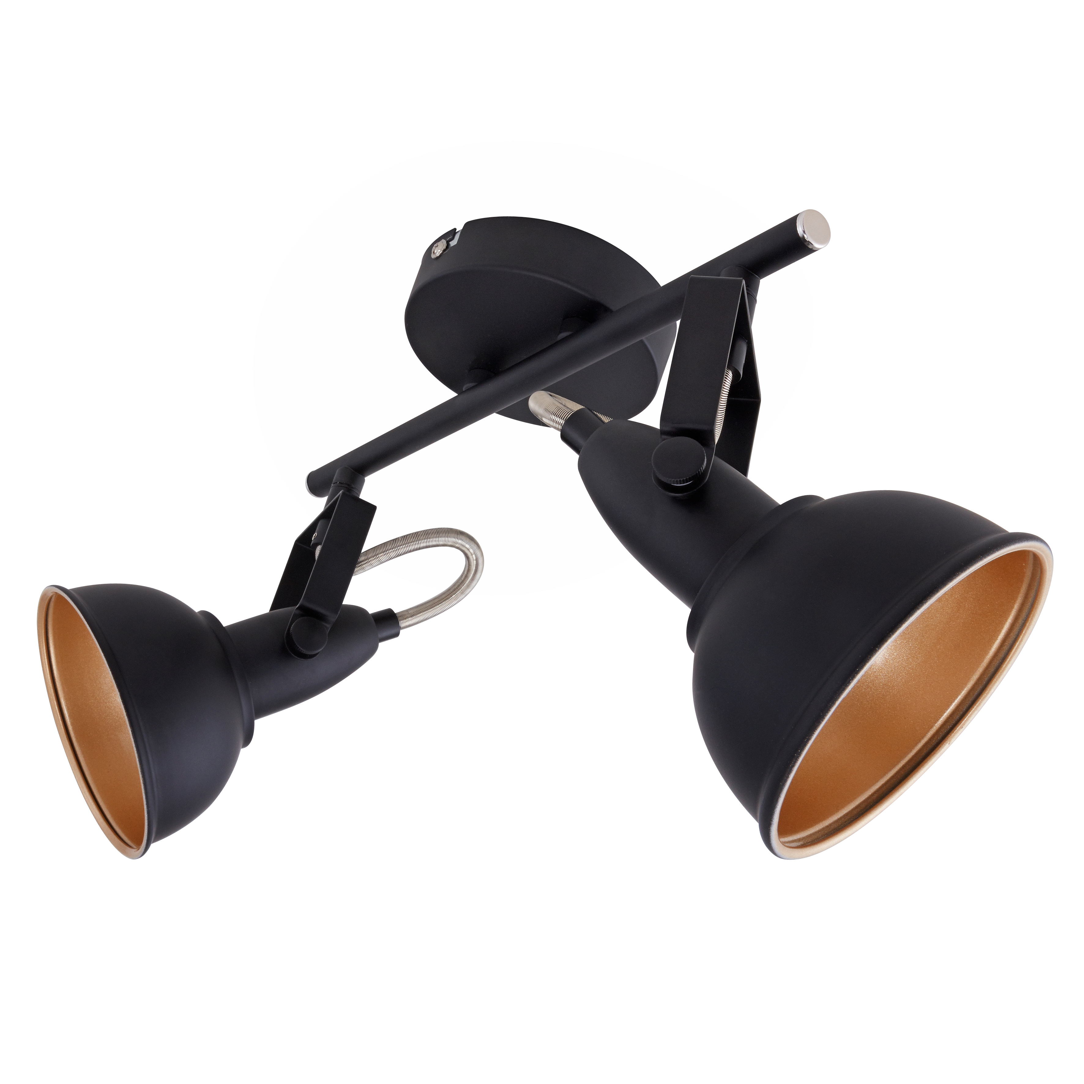 167912-4 BRILONER SCHIENE 2XE14 SCHWARZ GOLD/METALL