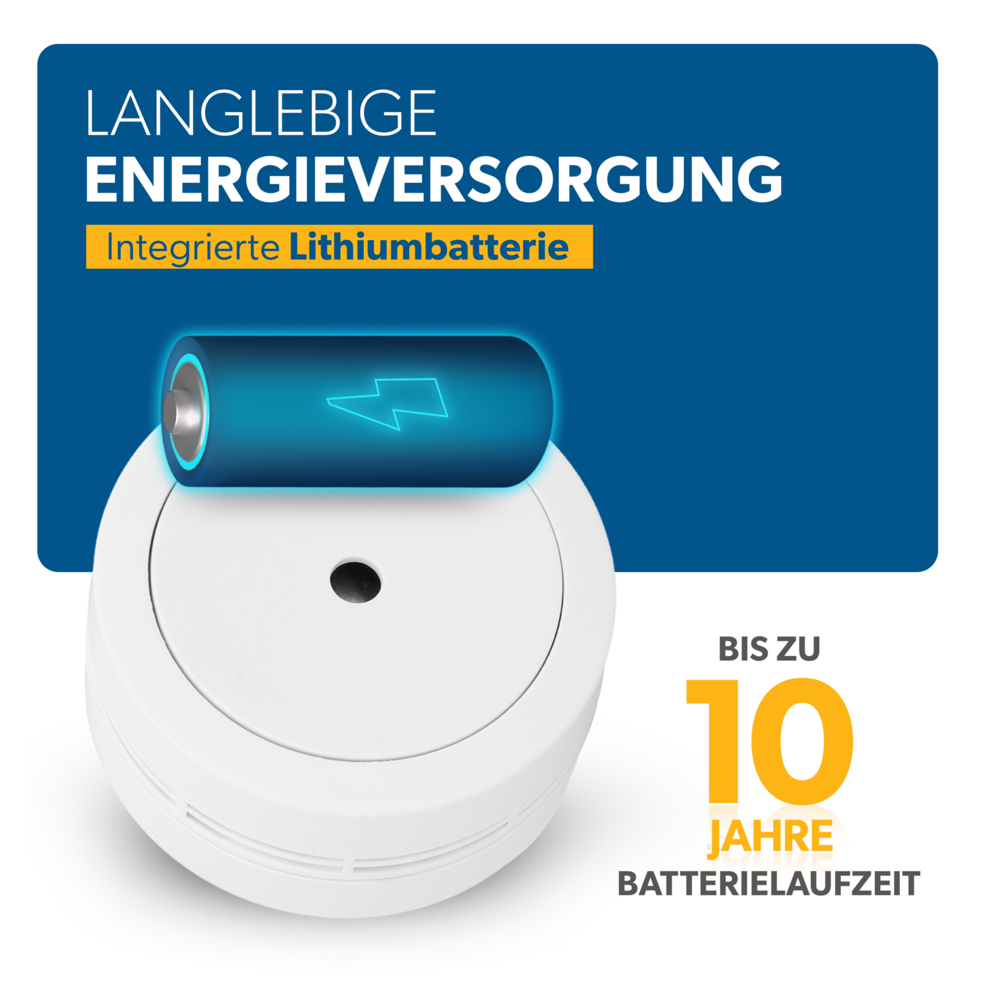 Unitec Rauchwarnmelder Mini 10J VdS3131, weiß