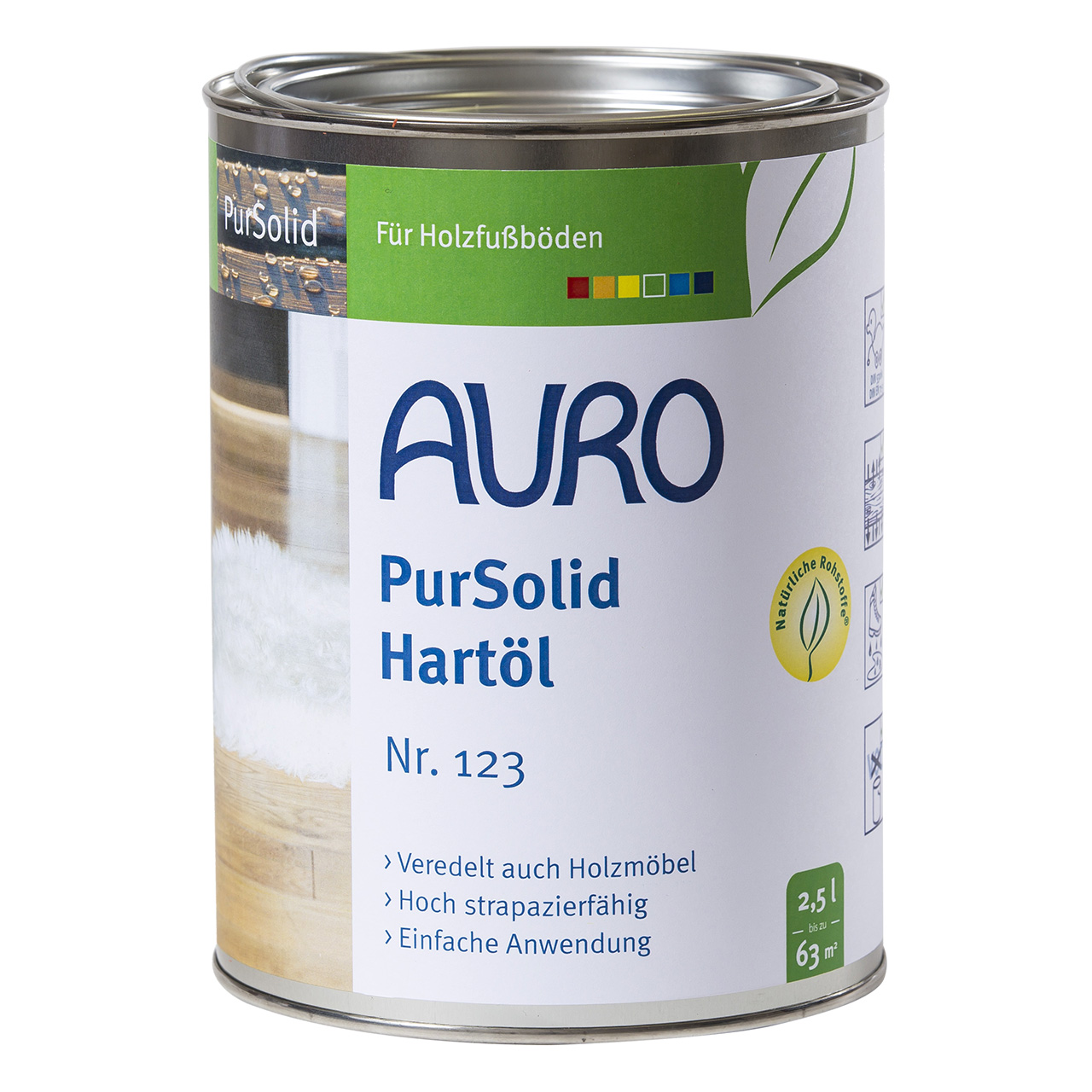 Auro Holz-Hartöl pursolid Nr. 123, 2,5L