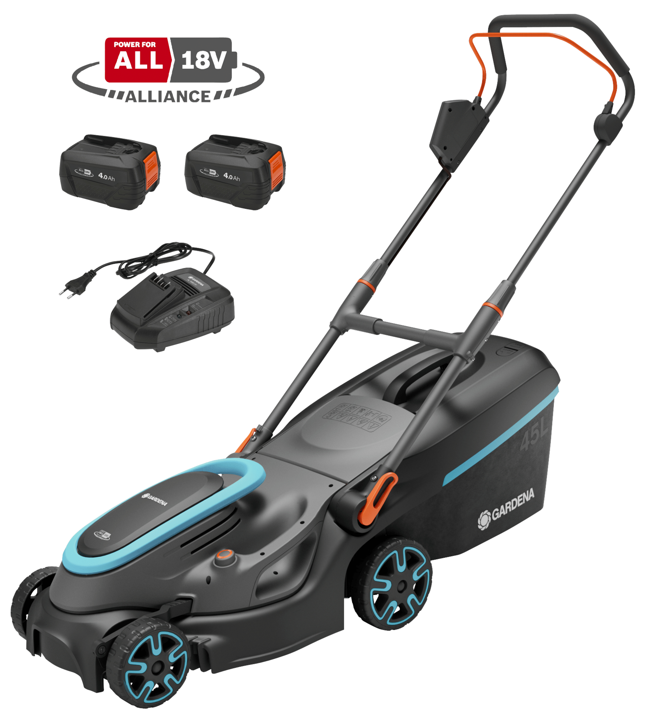 Gardena Akku-Rasenmäher PowerMax 37/36V P4A Ready-To-Use Set Gardena Akku-Rasenmäher PowerMax 37/36V P4A Ready-To-Use Set