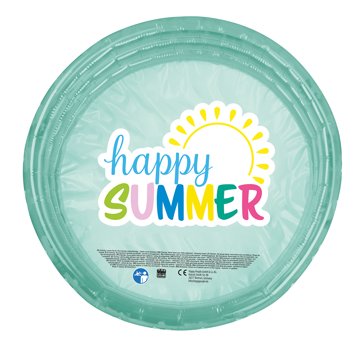 Happy People Happy Summer" 3-Ring-Pool, 100 cm