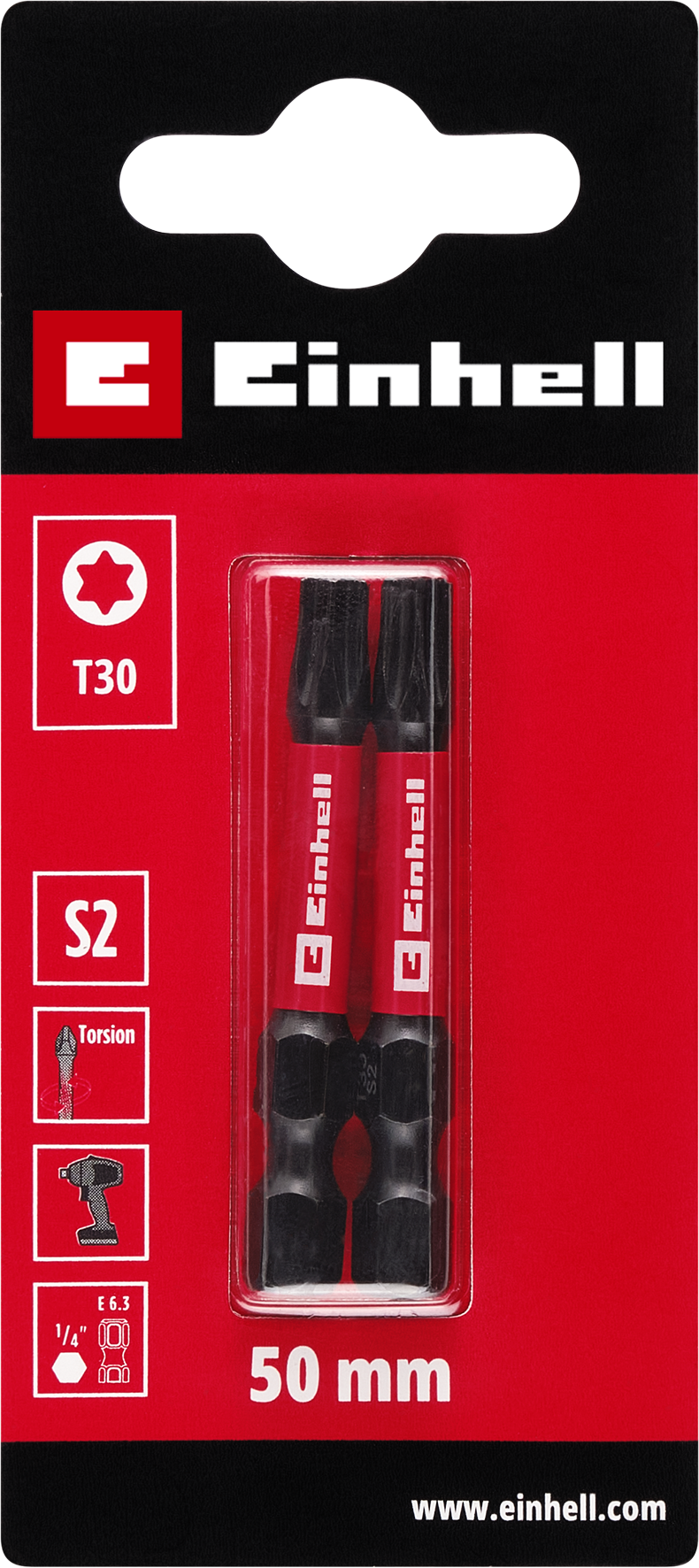 Einhell Impact-Bits Torsion, 50 mm, T30 S2 Einhell Impact-Bits Torsion, 50 mm, T30 S2