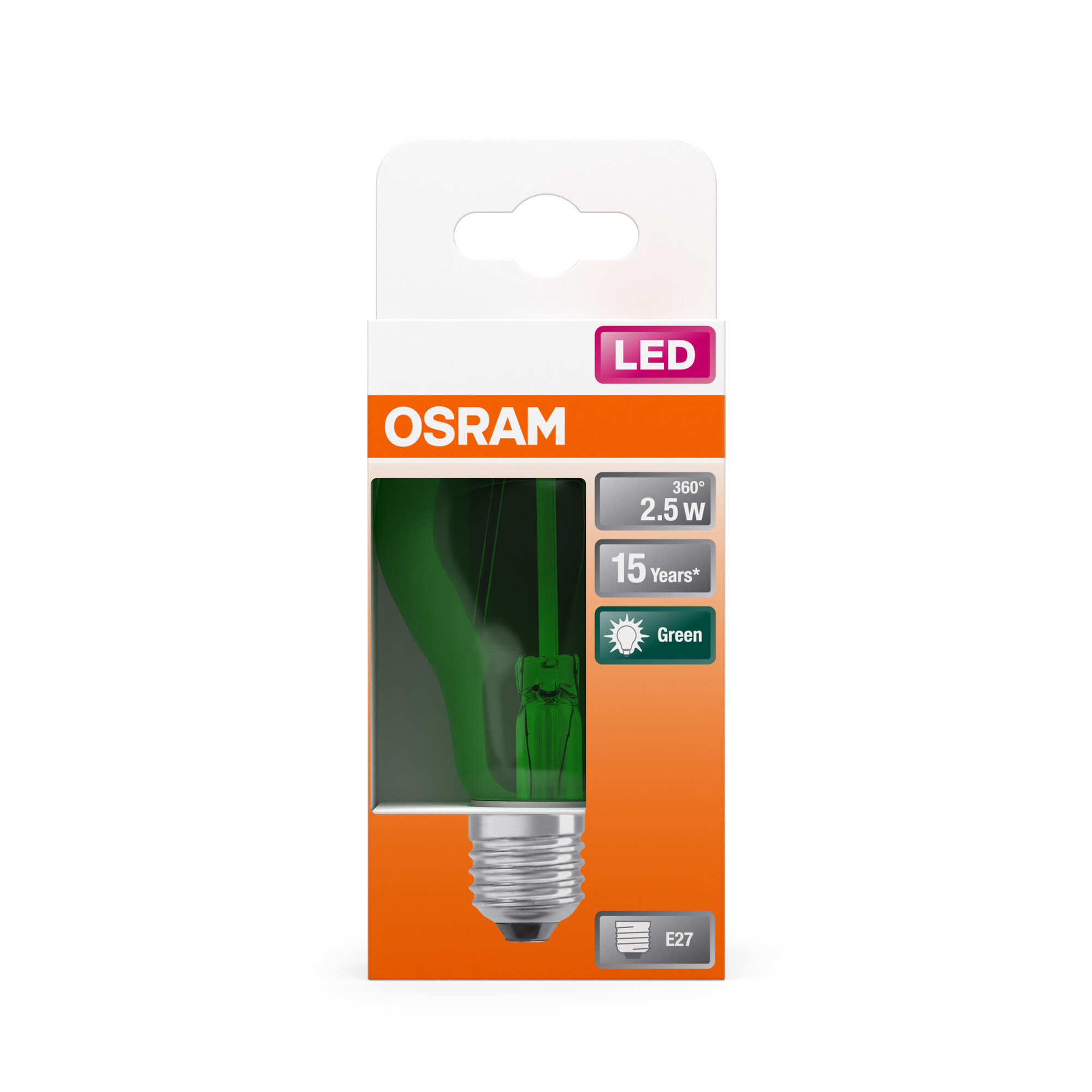 Osram LED Star Classic A 15 Decor, 2.5W, grün Osram LED Star Classic A 15 Decor, 2.5W, grün