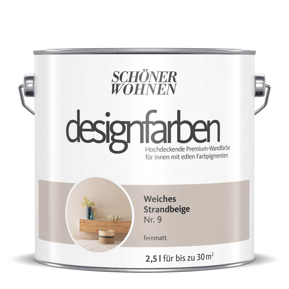 Schöner Wohnen Designfarbe, weiches strandbeige, 2,5L Schöner Wohnen Designfarbe, weiches strandbeige, 2,5L