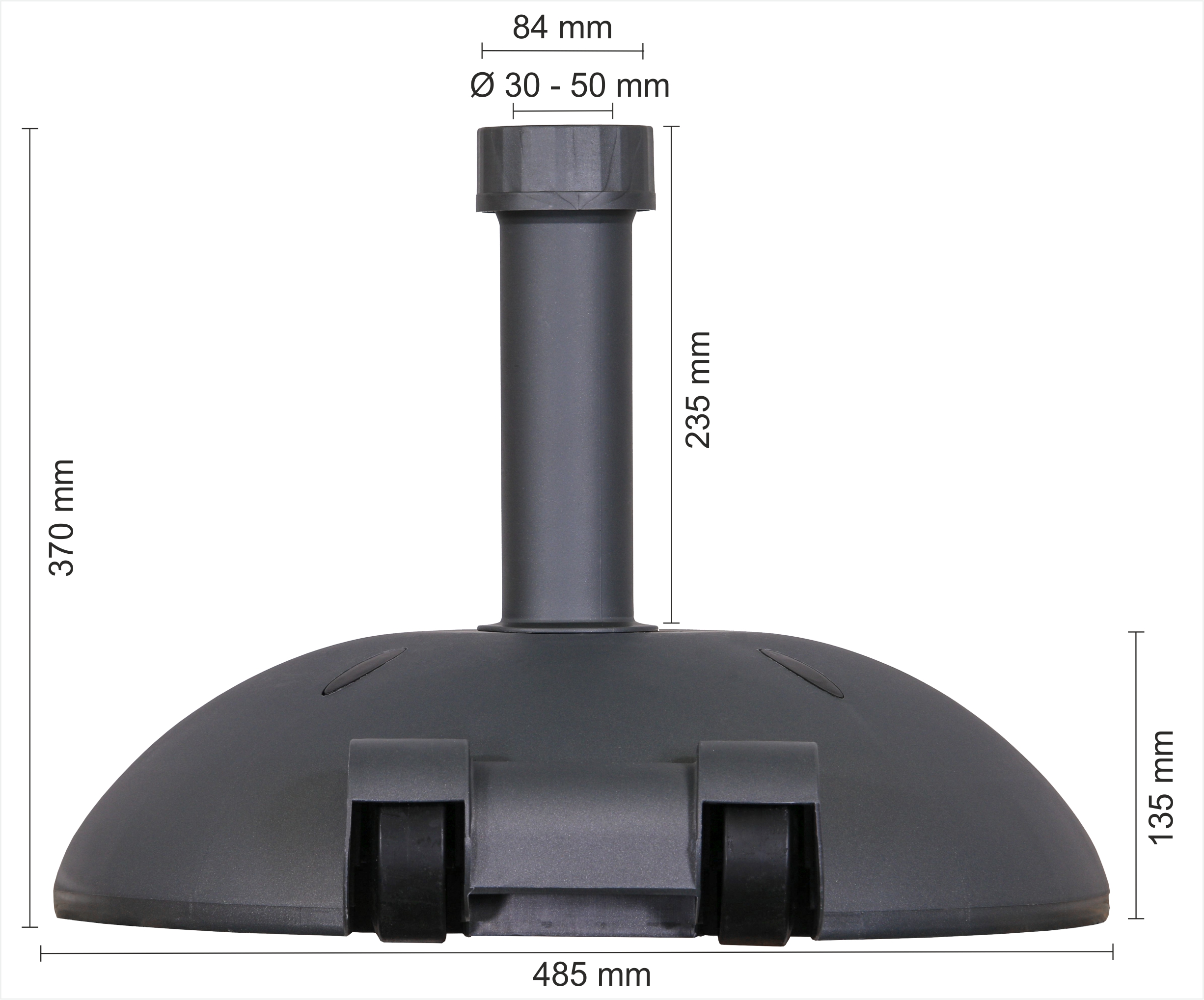 Schneider Betonständer ca. 40 kg, halbrund, anthrazit