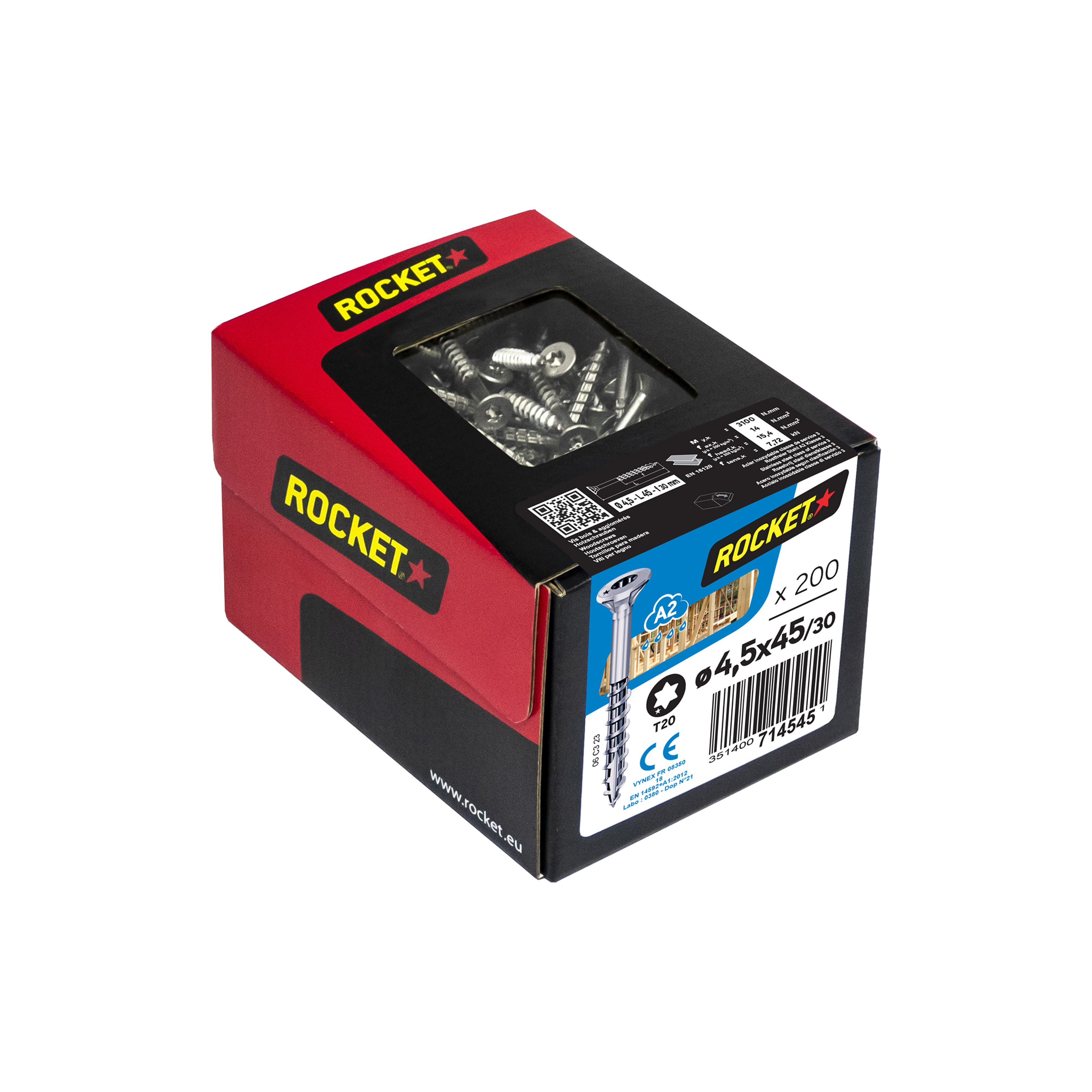 Rocket Seko 4,5 x 45 A2 T20 TG Rocket Seko 4,5 x 45 A2 T20 TG