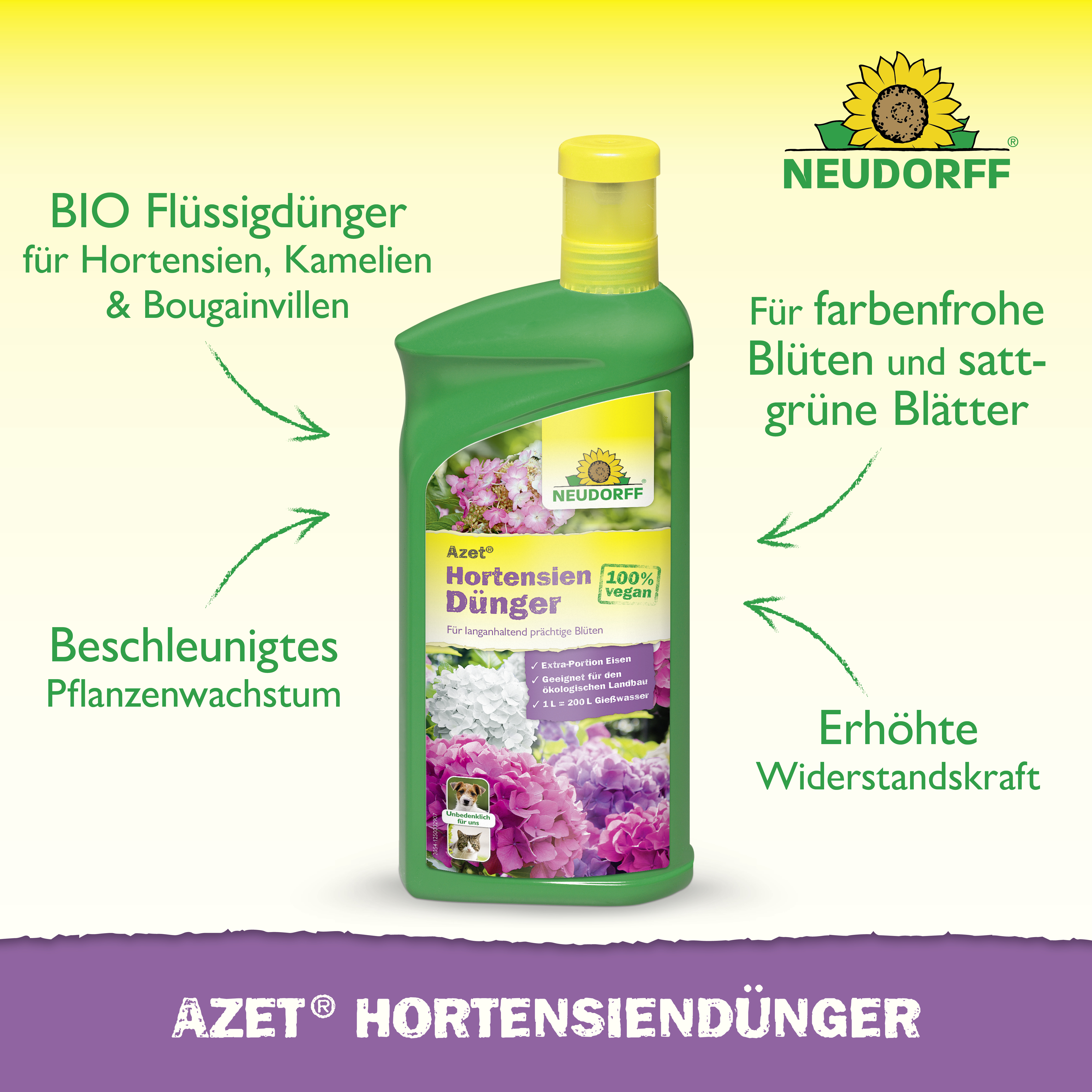 Neudorff Azet HortensienDünger, 1 l