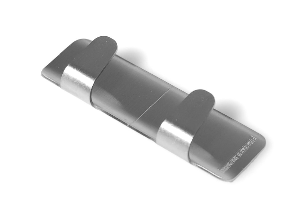 022653_01 FACKELMANN  KLEBEHAKEN 2-FACH EDELSTAHL