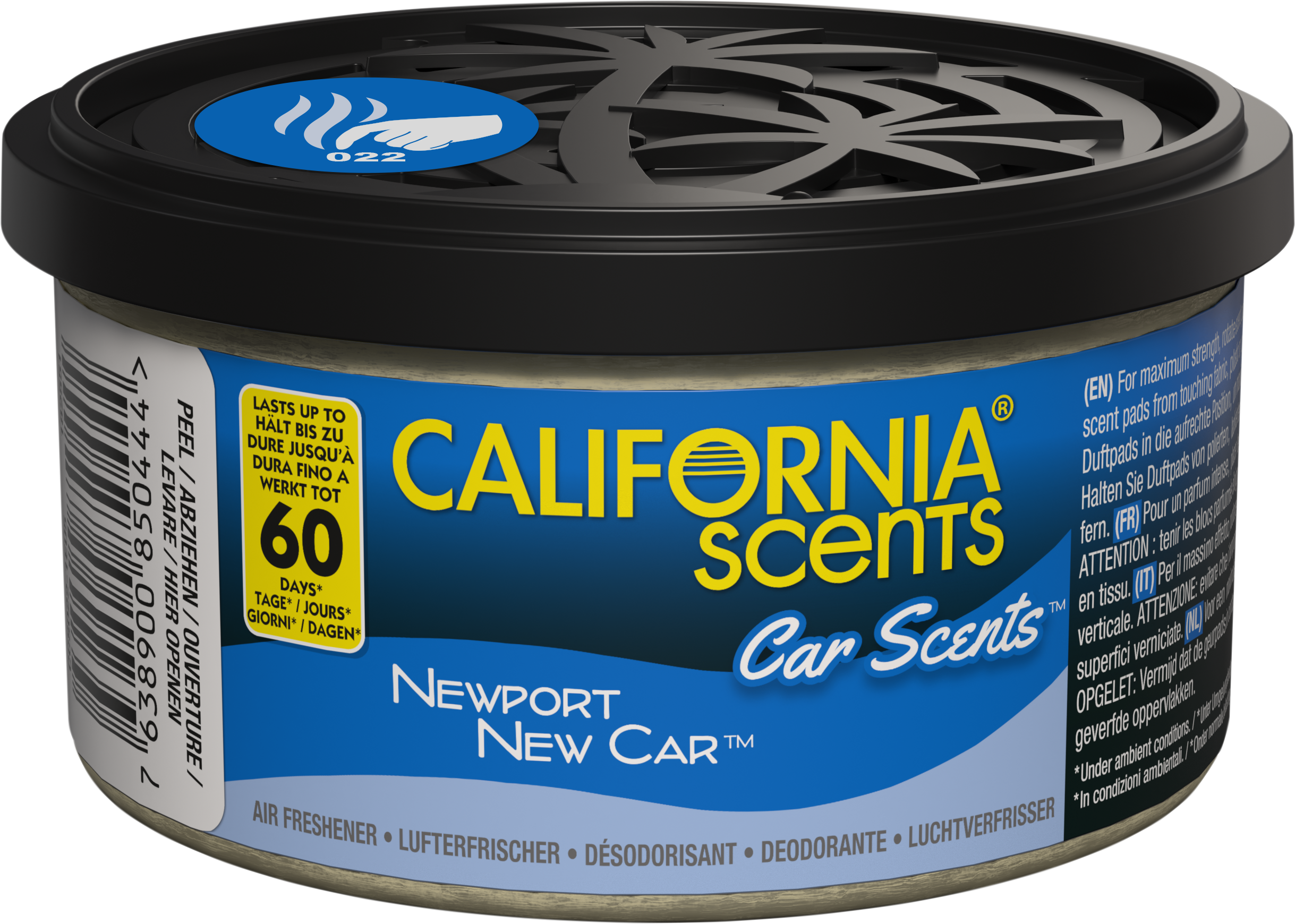California Car Scents Auto-Lufterfrischer Dose, Newport New Car California Car Scents Auto-Lufterfrischer Dose, Newport New Car
