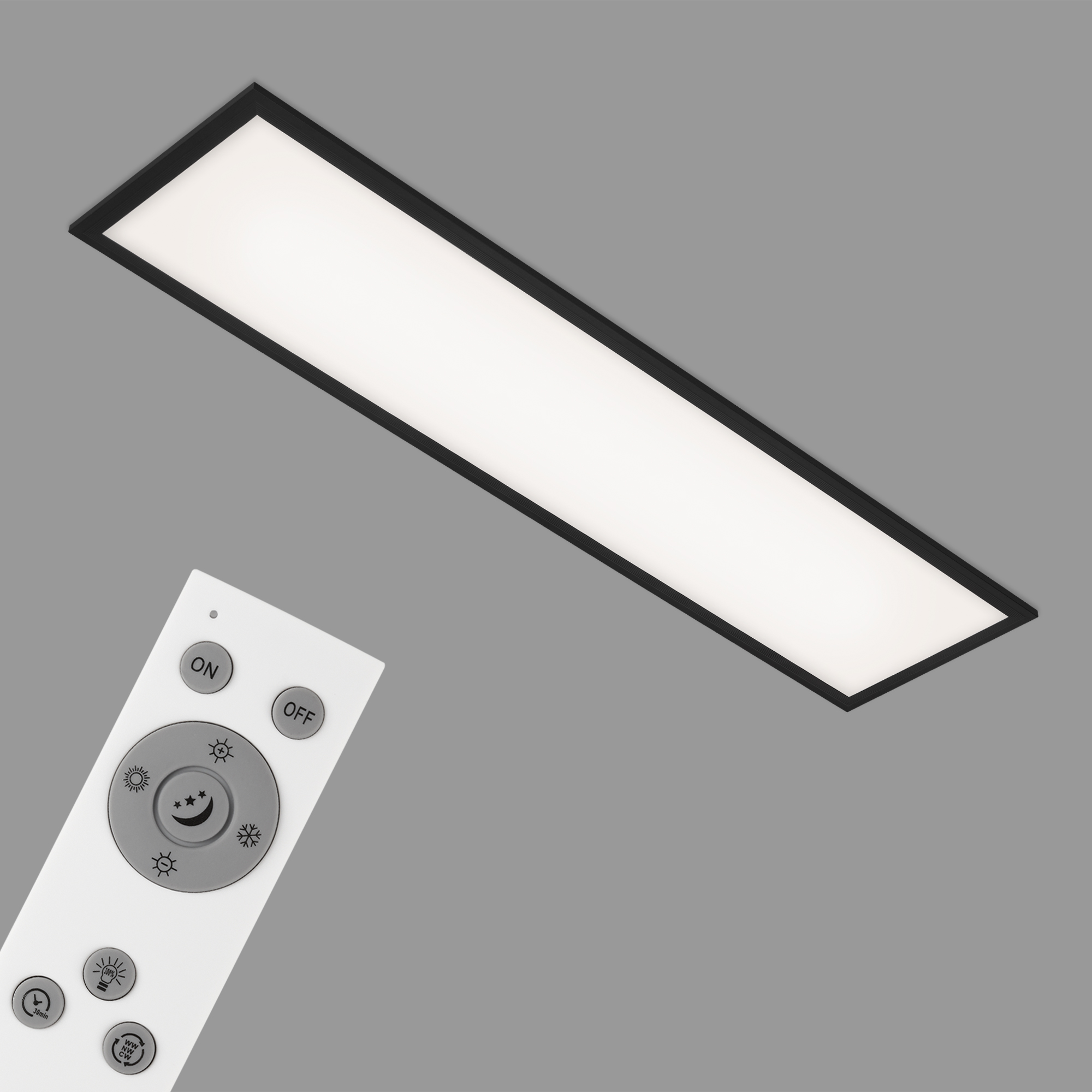 Briloner LED Panel, schwarz, dimmbar