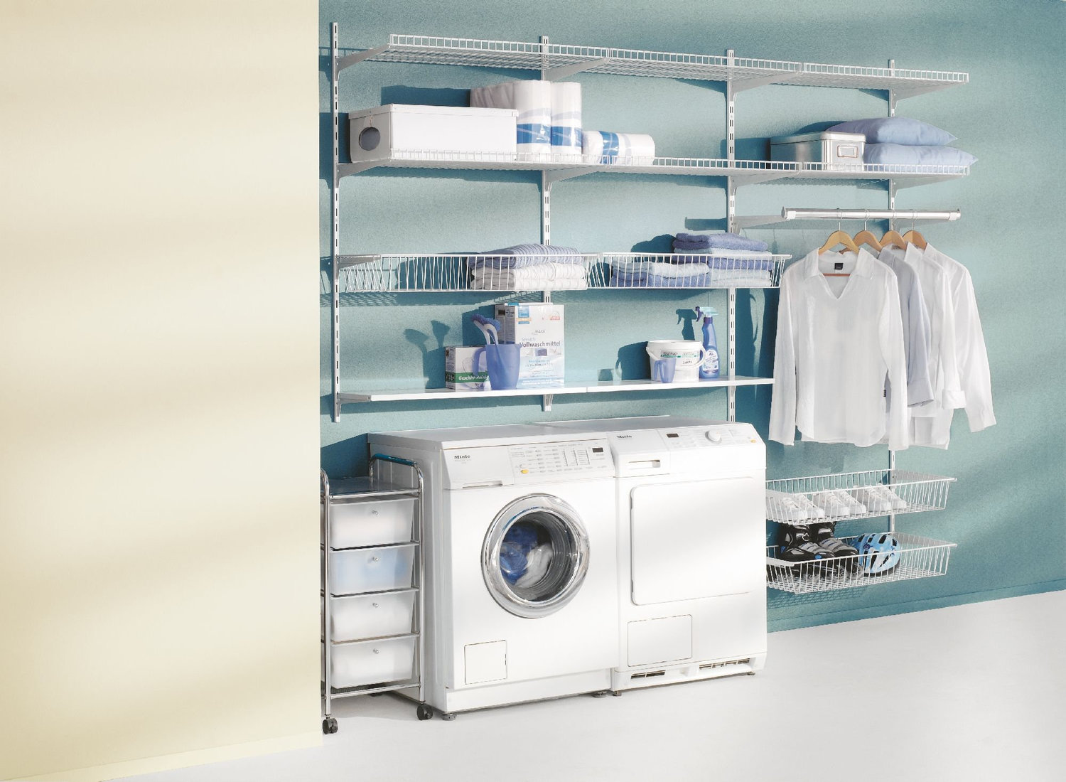 Dolle PrimeSlot 1-Reihig Wandschiene, weiß, 995 mm Dolle PrimeSlot 1-Reihig Wandschiene, weiß, 995 mm