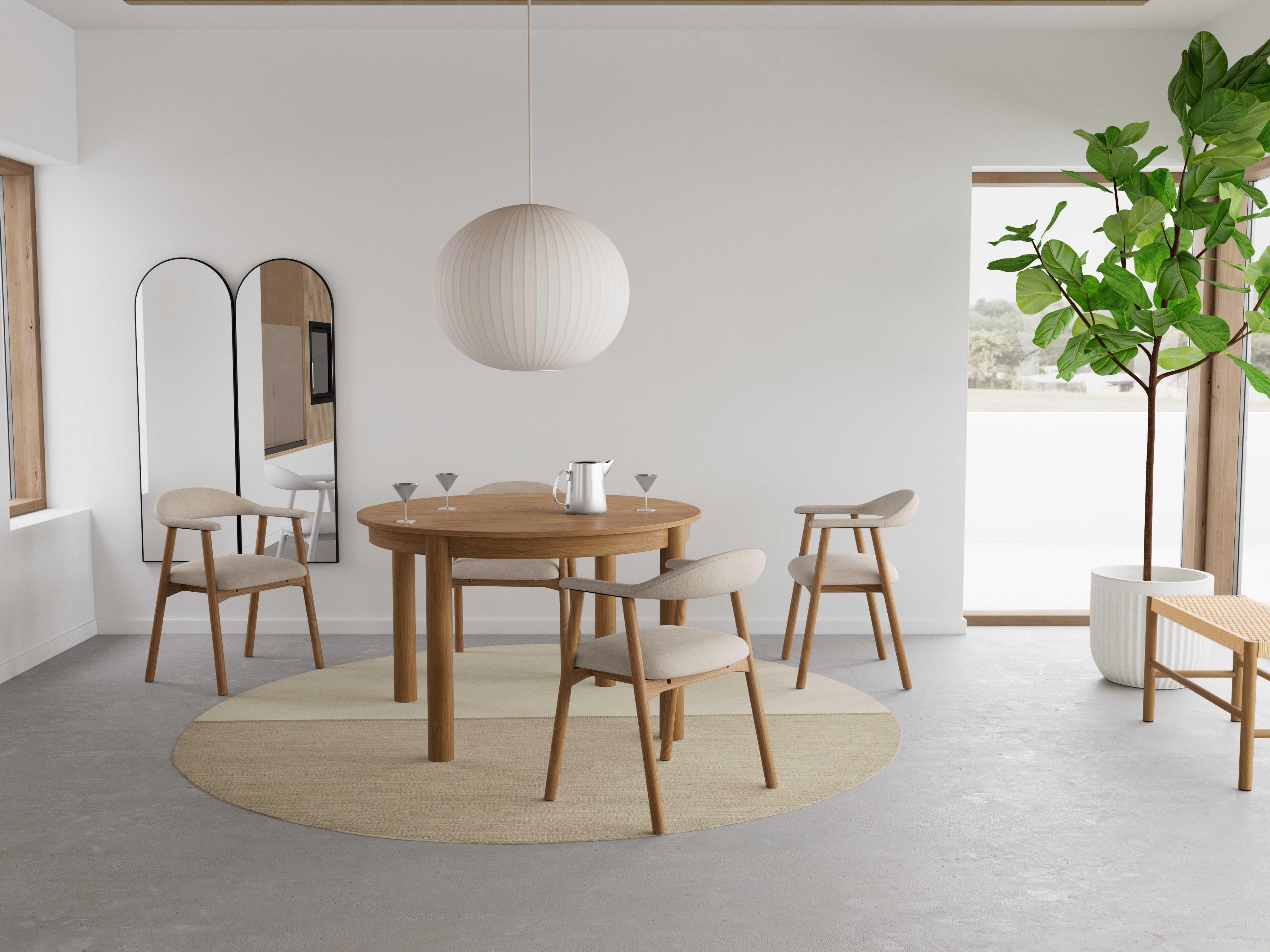 Actona Alvin Bank, off white, 80x35x45 cm