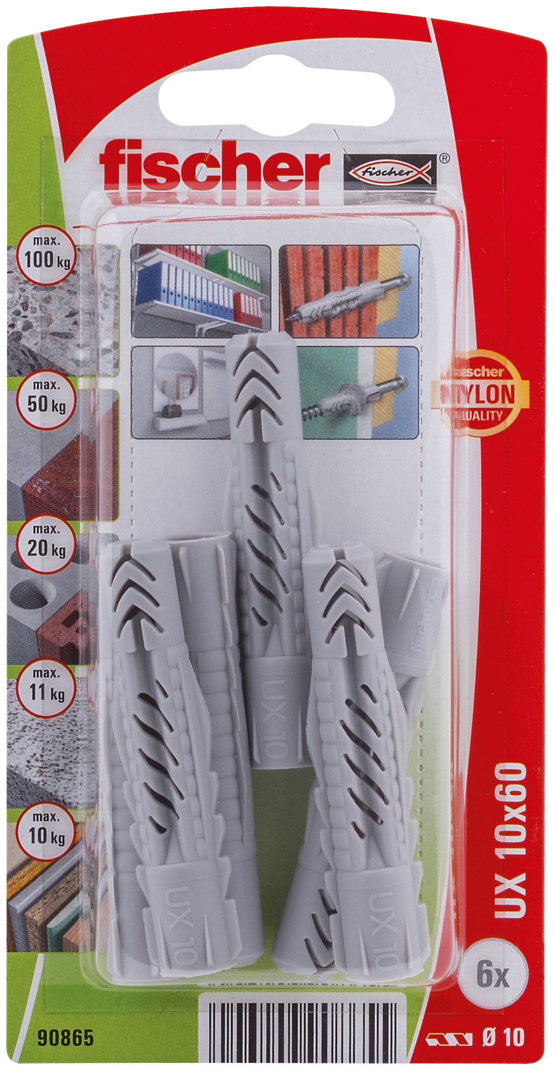 fischer Universaldübel UX 10 x 60 K (6) fischer Universaldübel UX 10 x 60 K (6)