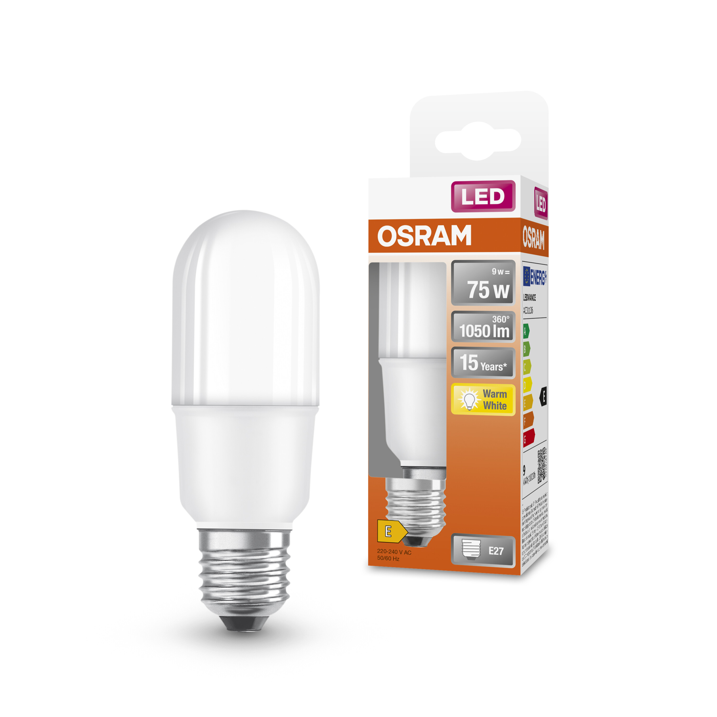 Osram Leuchtmittel LED Star Stick 75 FR 10 W/2700K, E27