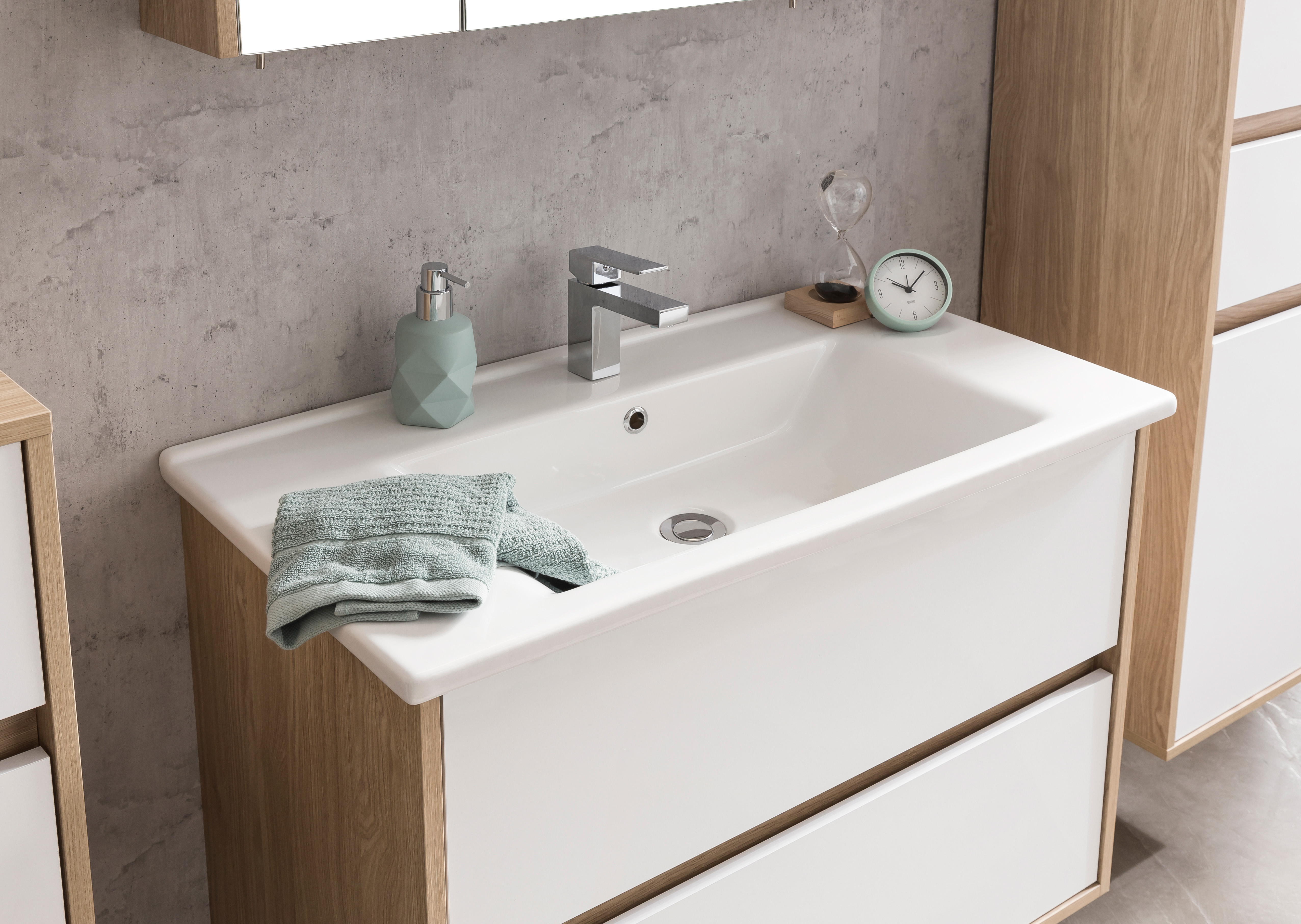 W. Schildmeyer Waschtisch Mali, eiche hell/mattweiß W. Schildmeyer Waschtisch Mali, eiche hell/mattweiß