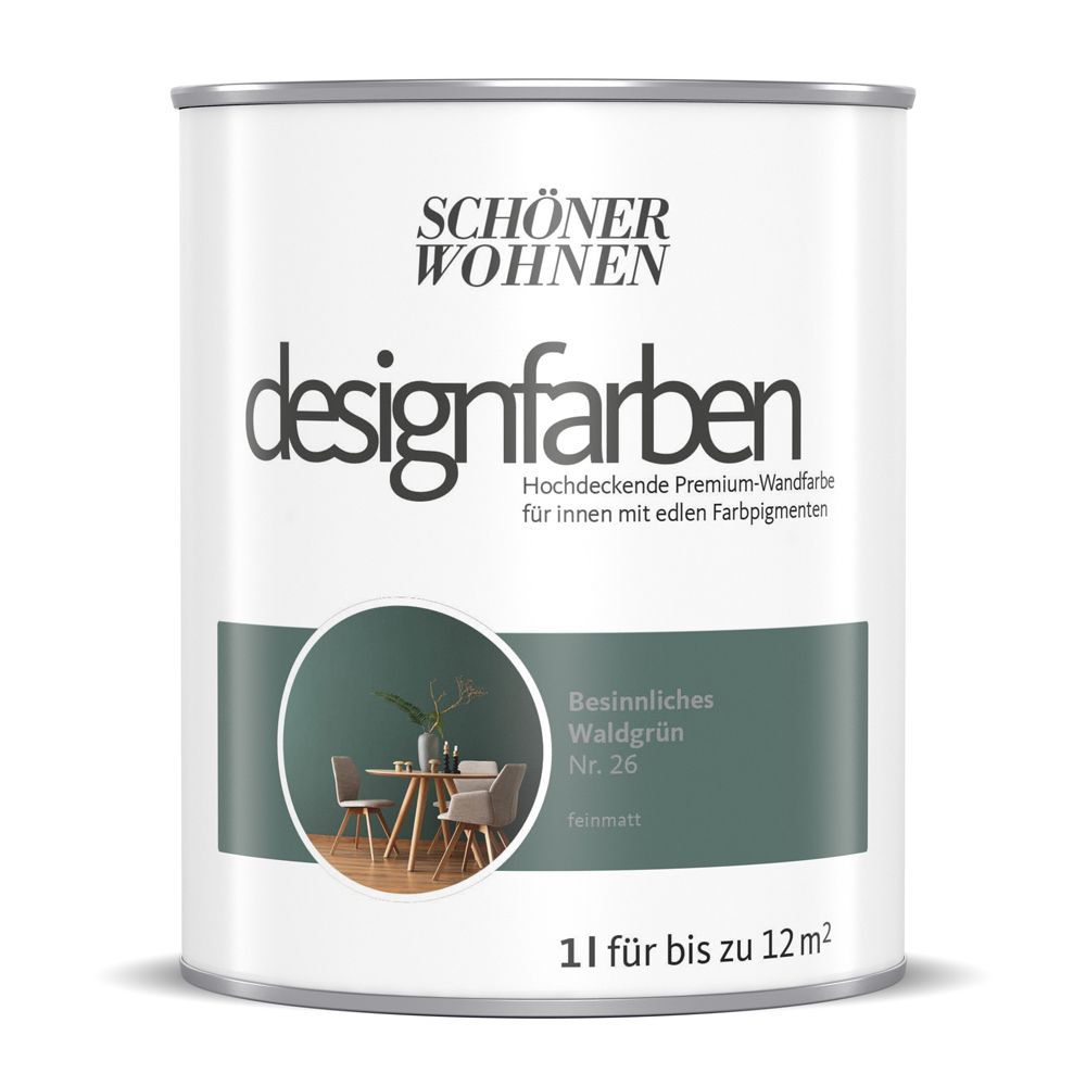 Schöner Wohnen Designfarbe, besinnliches waldgrün, 1L